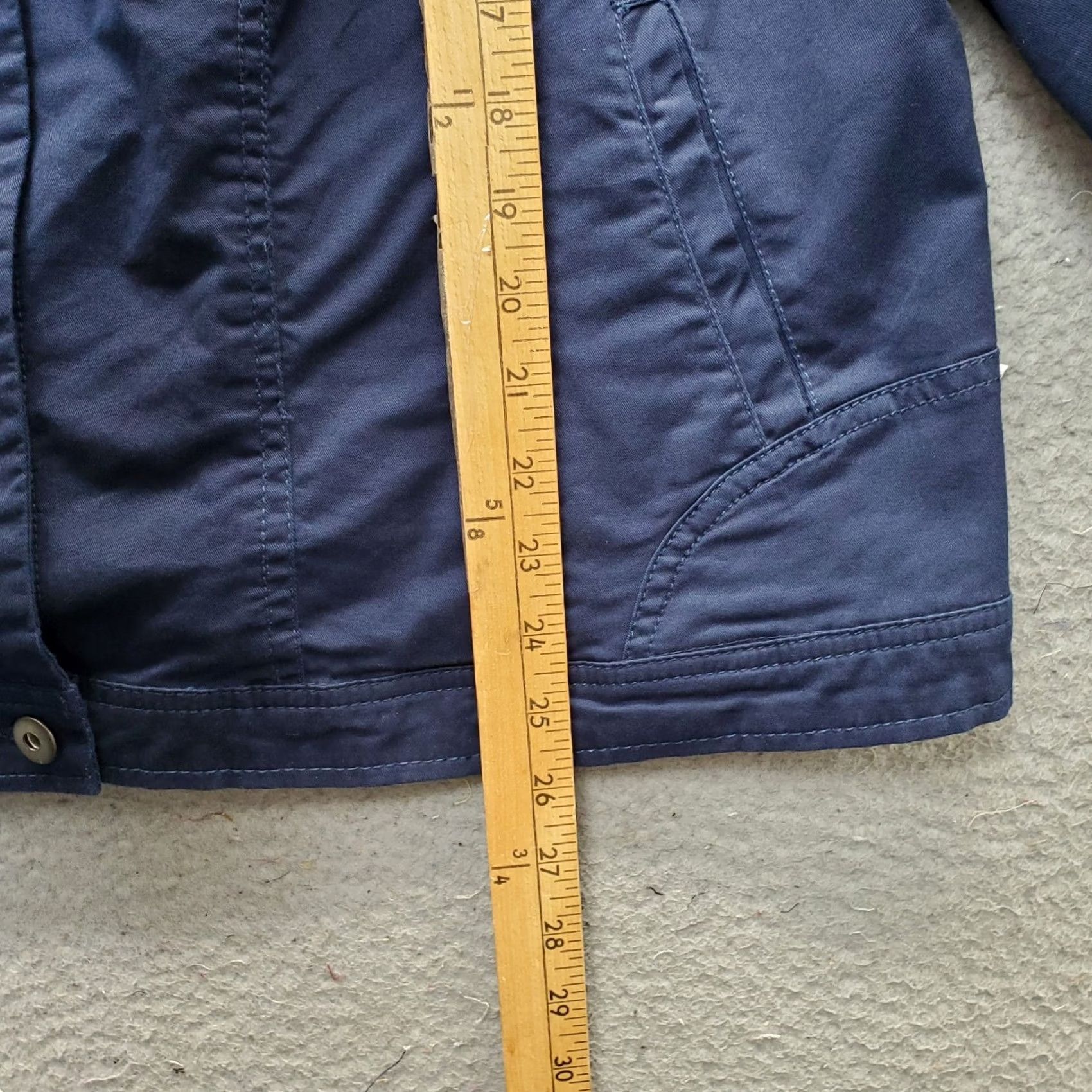 Vintage Dressbarn Shacket Womens 3X Navy Lightweight Collared Button Front Shirt Size XXL / US 16-18 / IT 52-54 - 3 Thumbnail