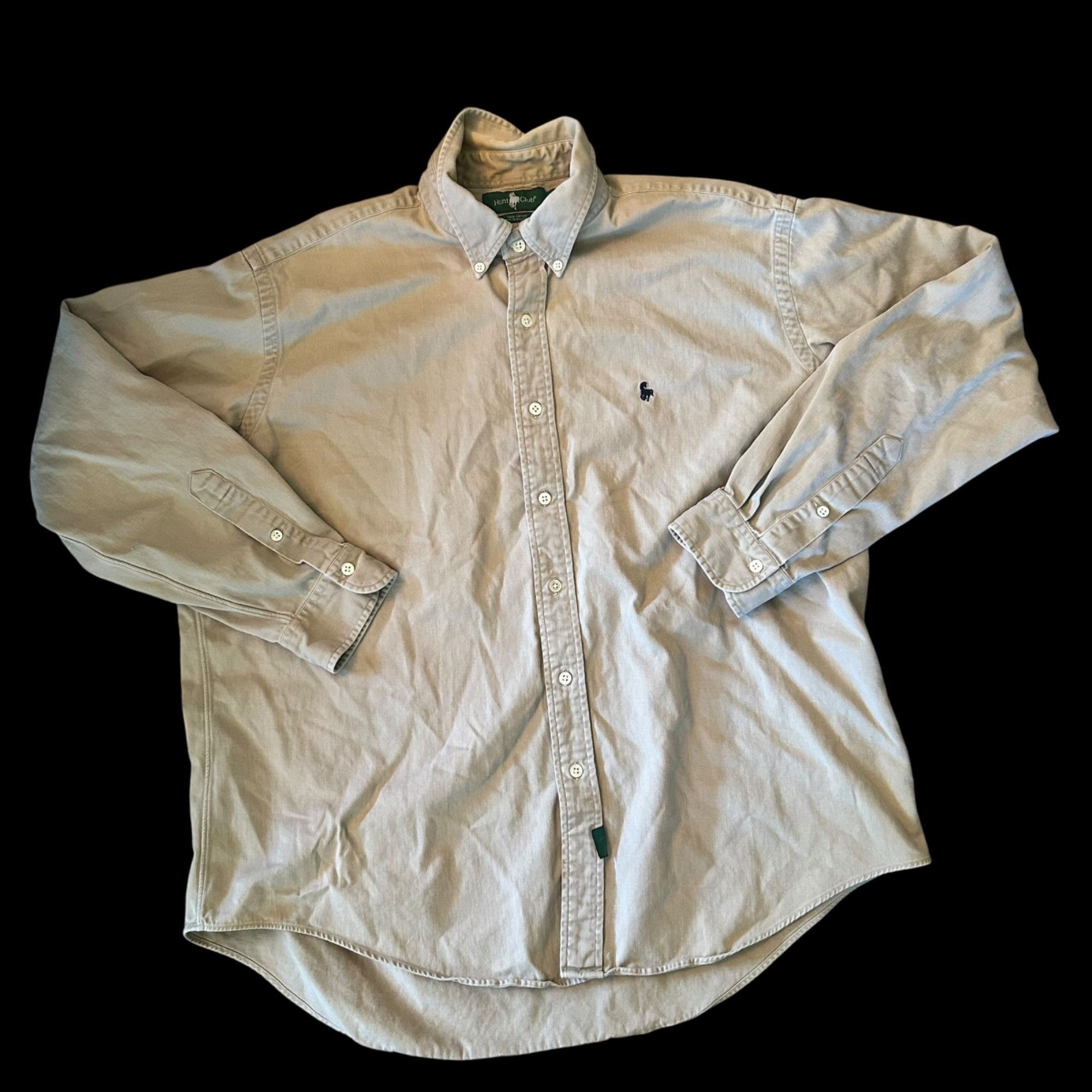 Vintage Vintage Hunt Club Khaki Minimalist Grunge Button Down Shirt Size US XL / EU 56 / 4 - 1 Thumbnail