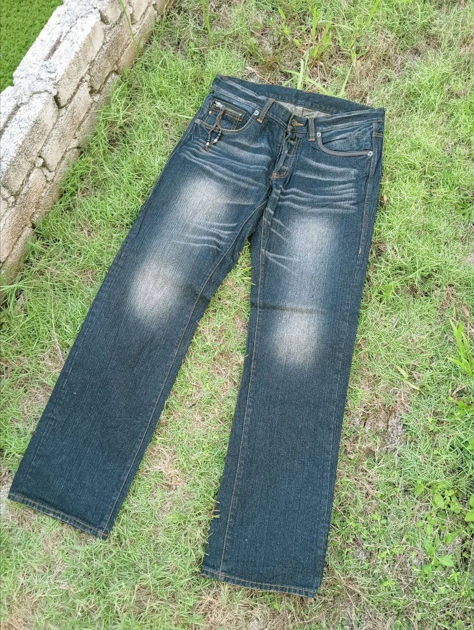 Japanese Brand JAPANESE 291295=HOMME ZIPPER DISTRESSED JEANS Size US 34 / EU 50 - 1 Thumbnail