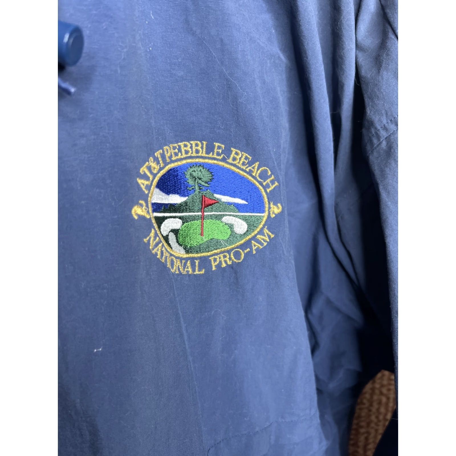 Vintage VINTAGE Pebble Beach ProAm Golf Windbreaker Jacket Regular Mens Medium Blue Nylon Full Zip Windbreaker Size US M / EU 48-50 / 2 - 3 Thumbnail