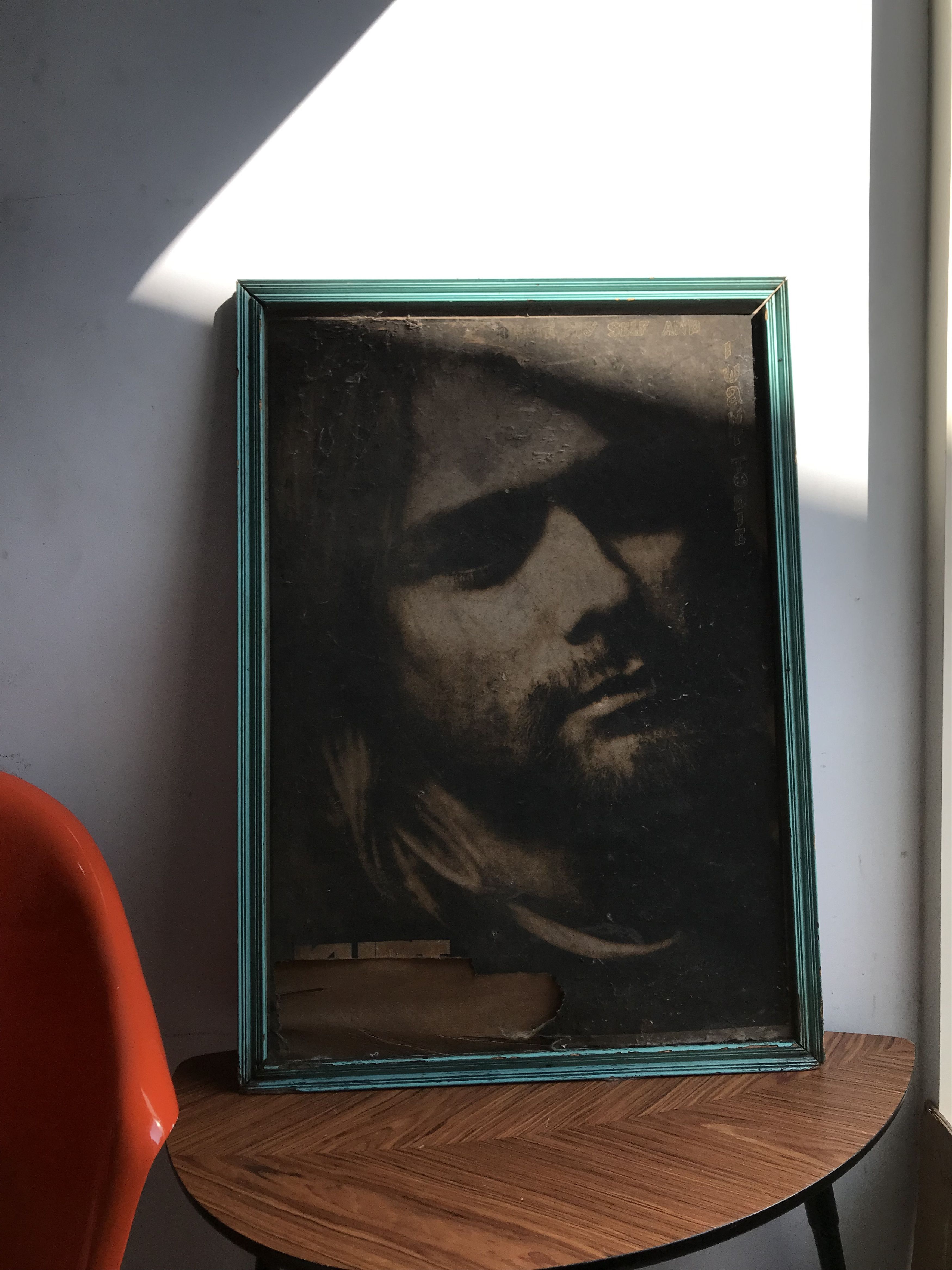 Other Vintage 1990s Nirvana Kurt Cobain BIG Poster Canvas framed Size ONE SIZE - 18 Thumbnail