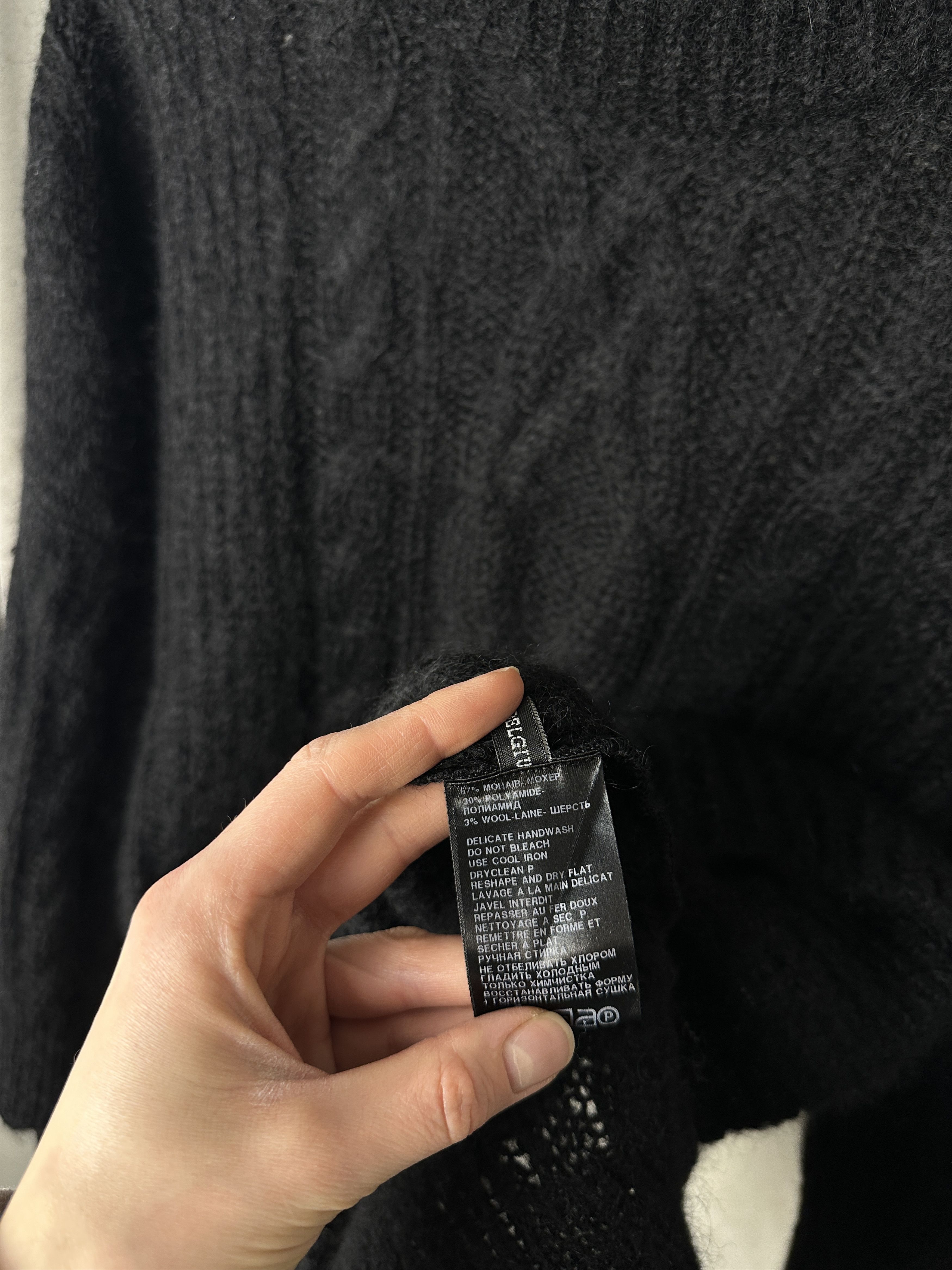 Ann Demeulemeester Ann Demeulemeester FW10 Black Mohair Cable Knit Sweater Size M / US 6-8 / IT 42-44 - 5 Thumbnail