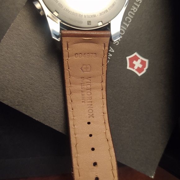 Victorinox Victorinox Chrono Classic Brown Dial Leather Watch Size ONE SIZE - 4 Thumbnail