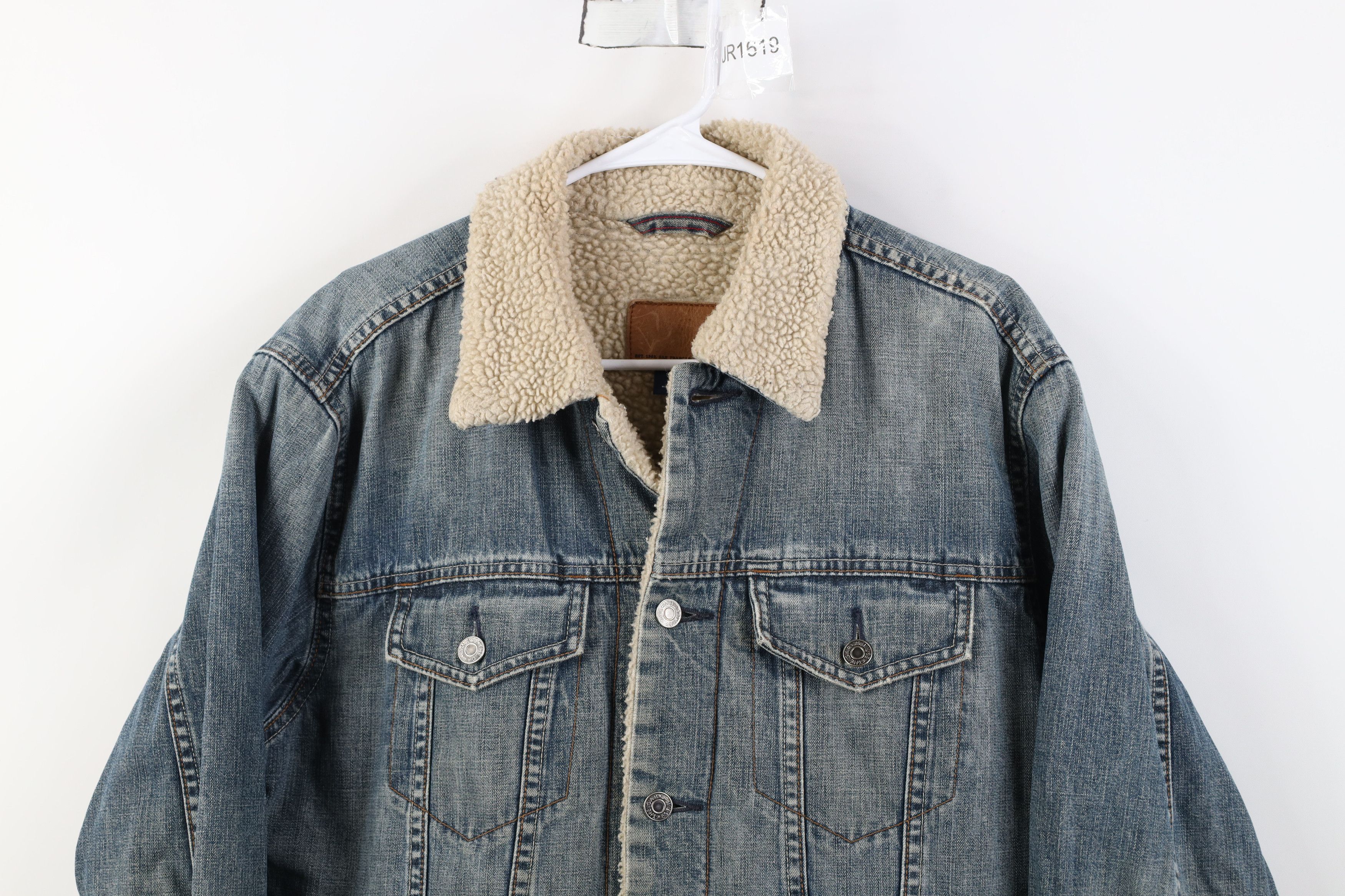 Gap Vintage Y2K 2004 Gap Deep Pile Fleece Lined Trucker Jacket Size US M / EU 48-50 / 2 - 2 Thumbnail