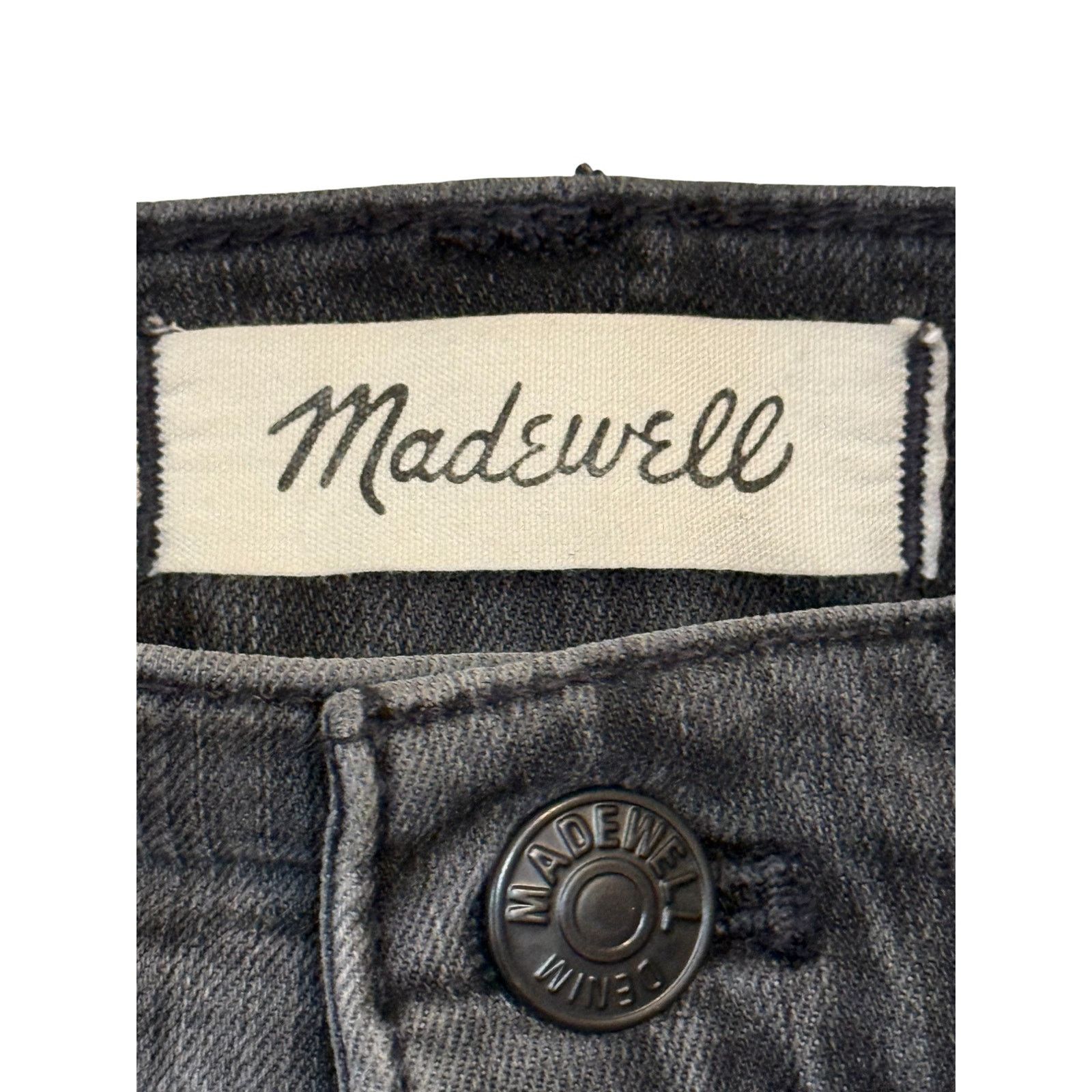 Madewell Madewell Jeans Women 26 Faded Black Stovepipe Denim Raw Hem Size 26" / US 2 / IT 38 - 2 Thumbnail