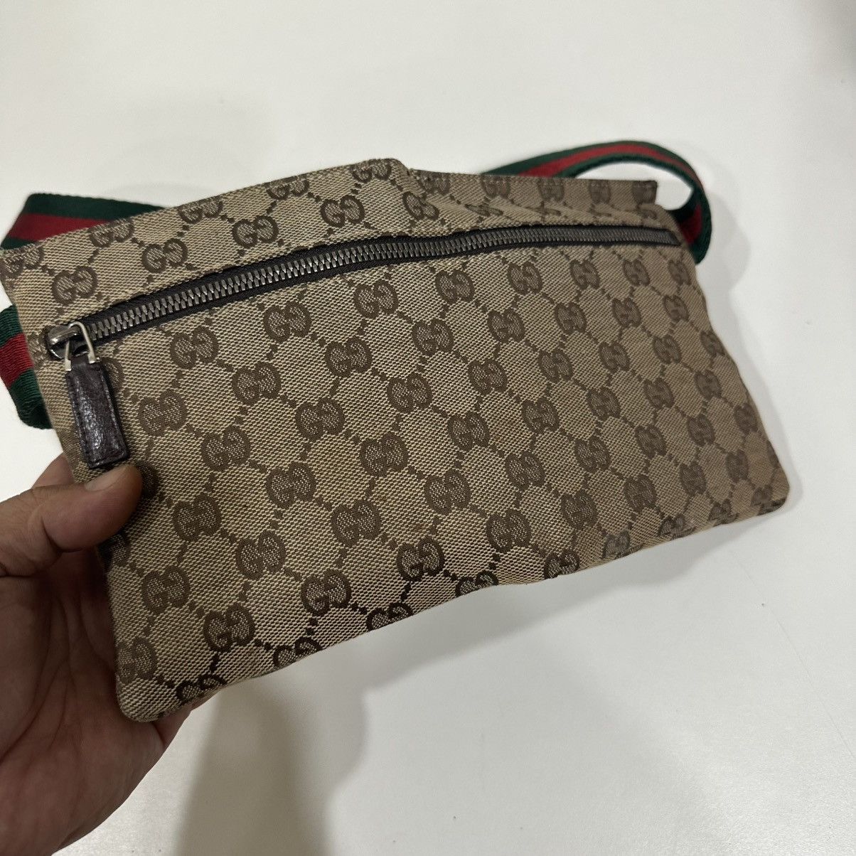 Gucci GUCCI GG CANVAS DOUBLE POCKET FANNY PACK BUMBAG 26 Size ONE SIZE - 8 Thumbnail