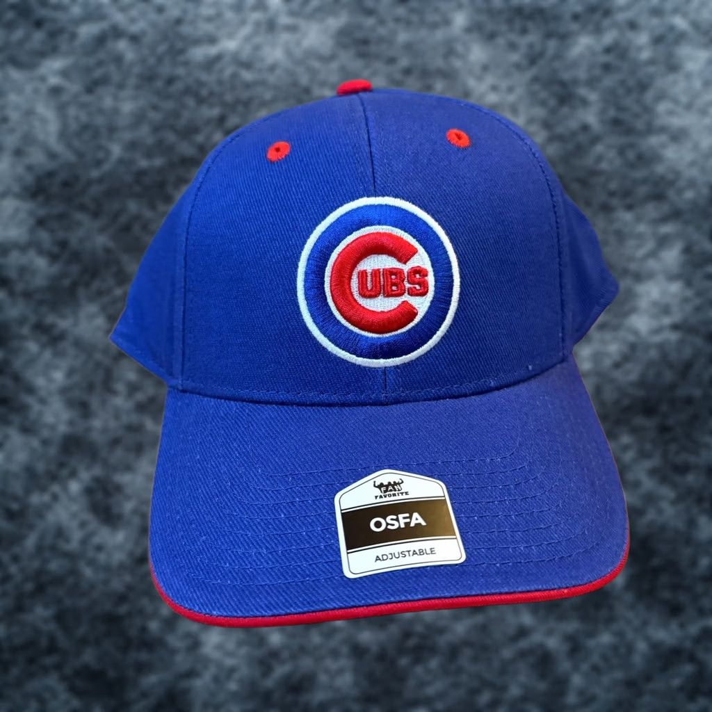 Vintage Fan Favorite Chicago Cubs Hat Mens One Size Blue Adjustable Baseball Cap NWT Size ONE SIZE - 1 Thumbnail