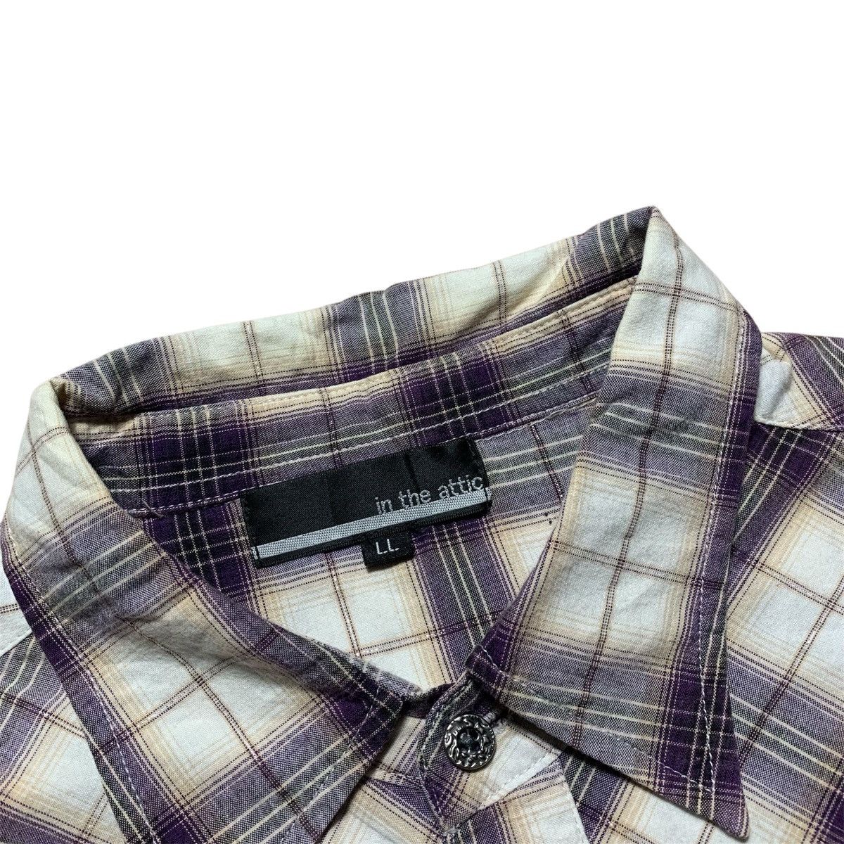 Japanese Brand In The Attic Multi Plaid Shirt Poem Crown On Back Size US L / EU 52-54 / 3 - 4 Thumbnail