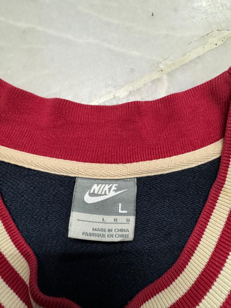 Nike VINTAGE Y2K NIKE BIG SWOOSH CREWNECK SWEATSHIRT RINGER Size US L / EU 52-54 / 3 - 9 Thumbnail