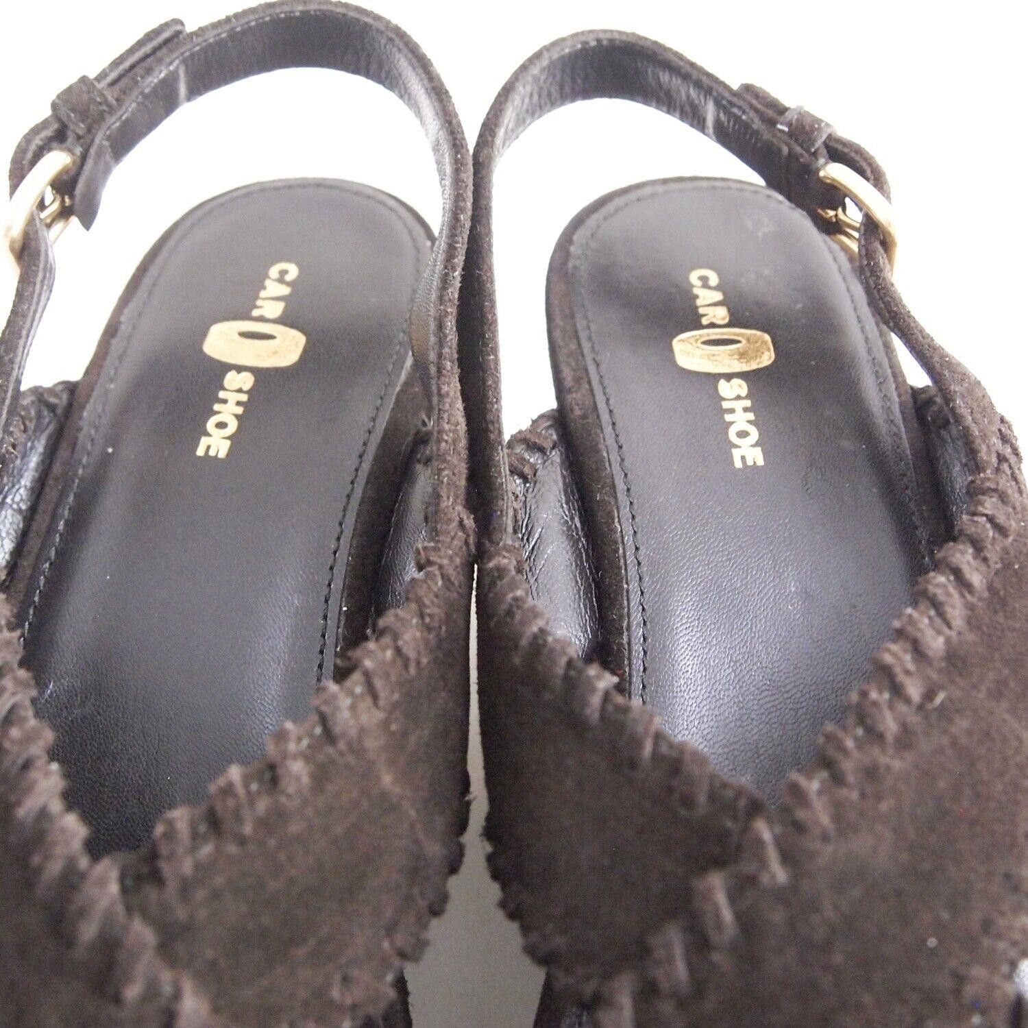 Car Shoe Car Shoe by Prada Wedge Sandals Brown Suede Size US 9 EU 39 Size US 9 / IT 39 - 4 Thumbnail