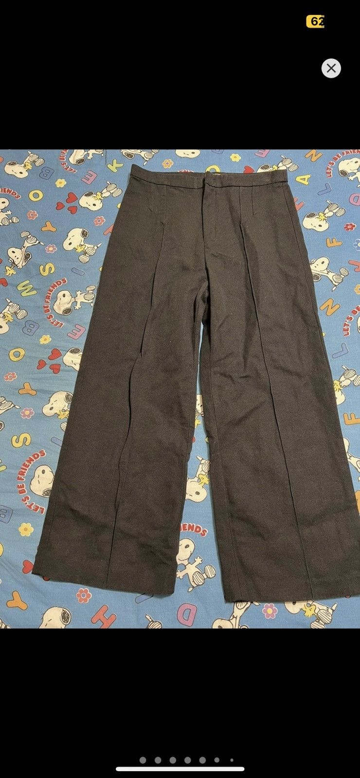 image of Isabel Marant Wide Wool Pant 40/29-31 in Black, Men's