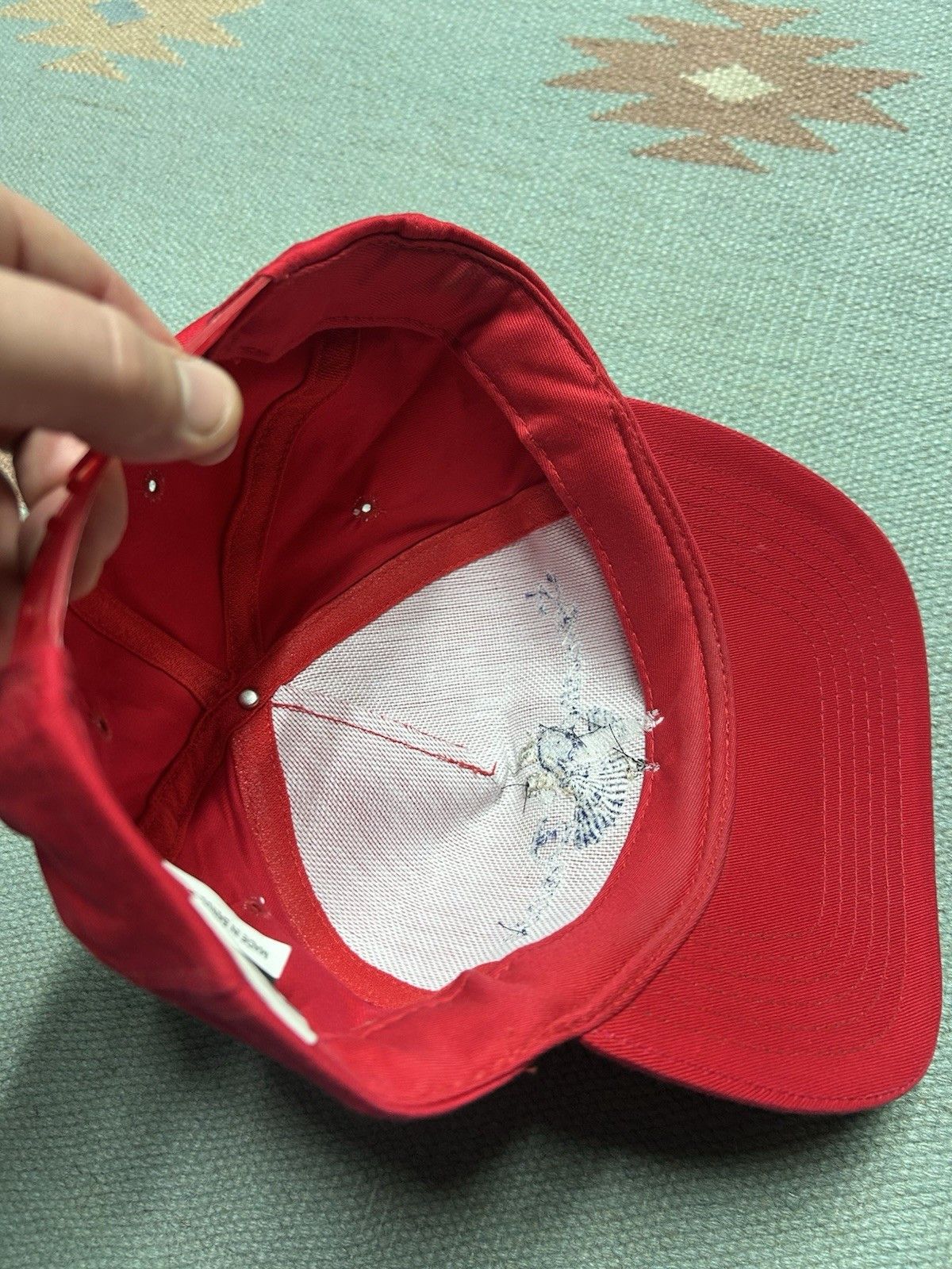 Vintage Vintage SnapBack hat square dance embroidered blue red Size ONE SIZE - 6 Thumbnail