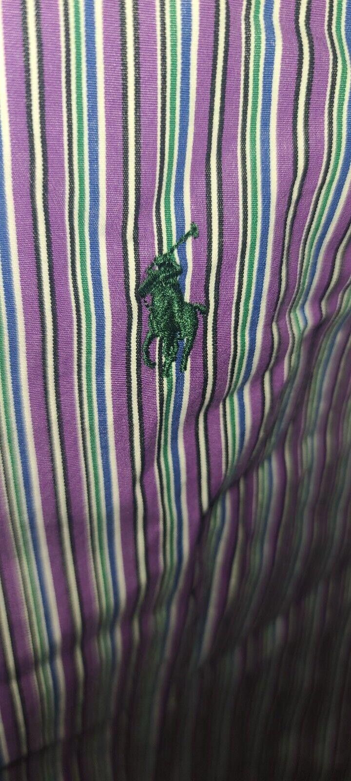 Lauren Ralph Lauren Ralph Lauren Custom Fit Long Sleeve Men’s M Purple Stripe Size US M / EU 48-50 / 2 - 3 Thumbnail