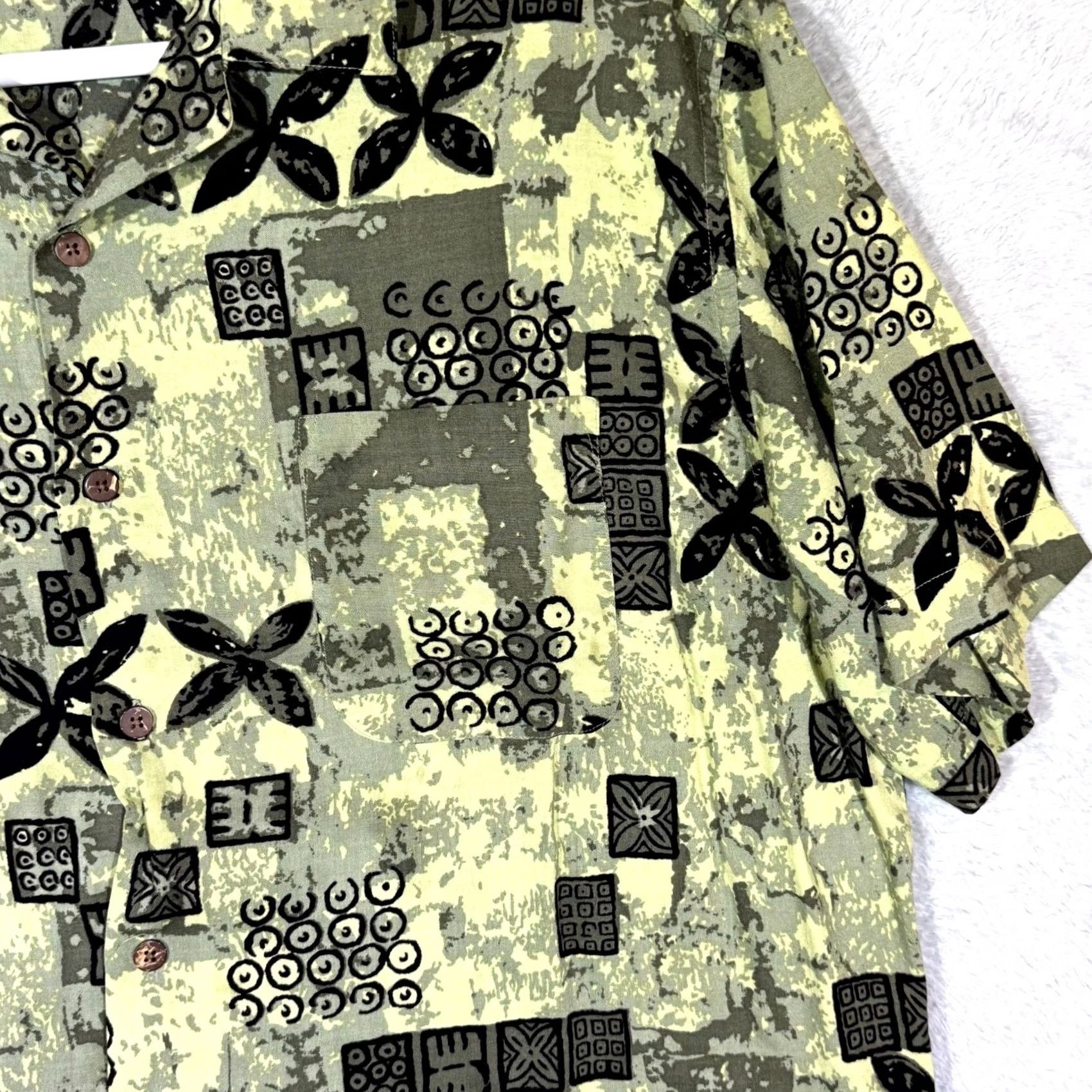 Ocean Pacific Ocean Pacific Hawaiian Shirt XL Men’s Green Viscose Short Sleeve Button-Up Size US XL / EU 56 / 4 - 5 Thumbnail