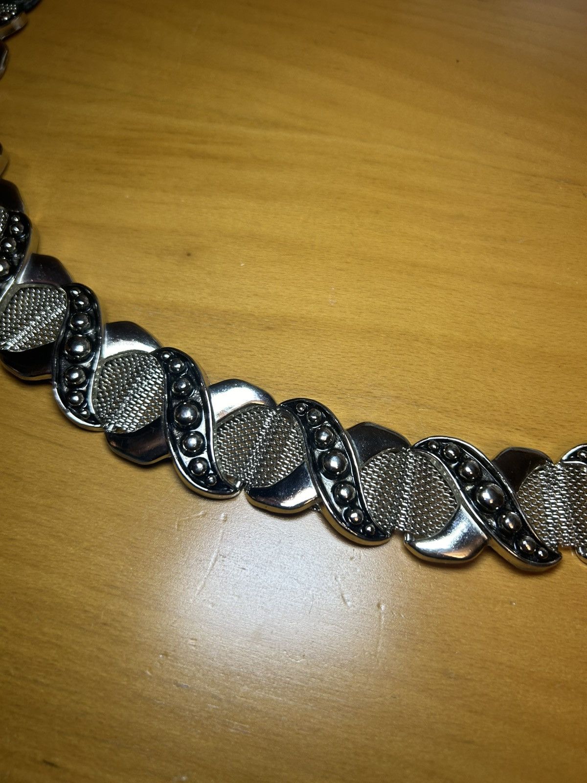 Vintage Vintage Nanni genuine leather “xxx” studded chainmail belt Size ONE SIZE - 21 Thumbnail