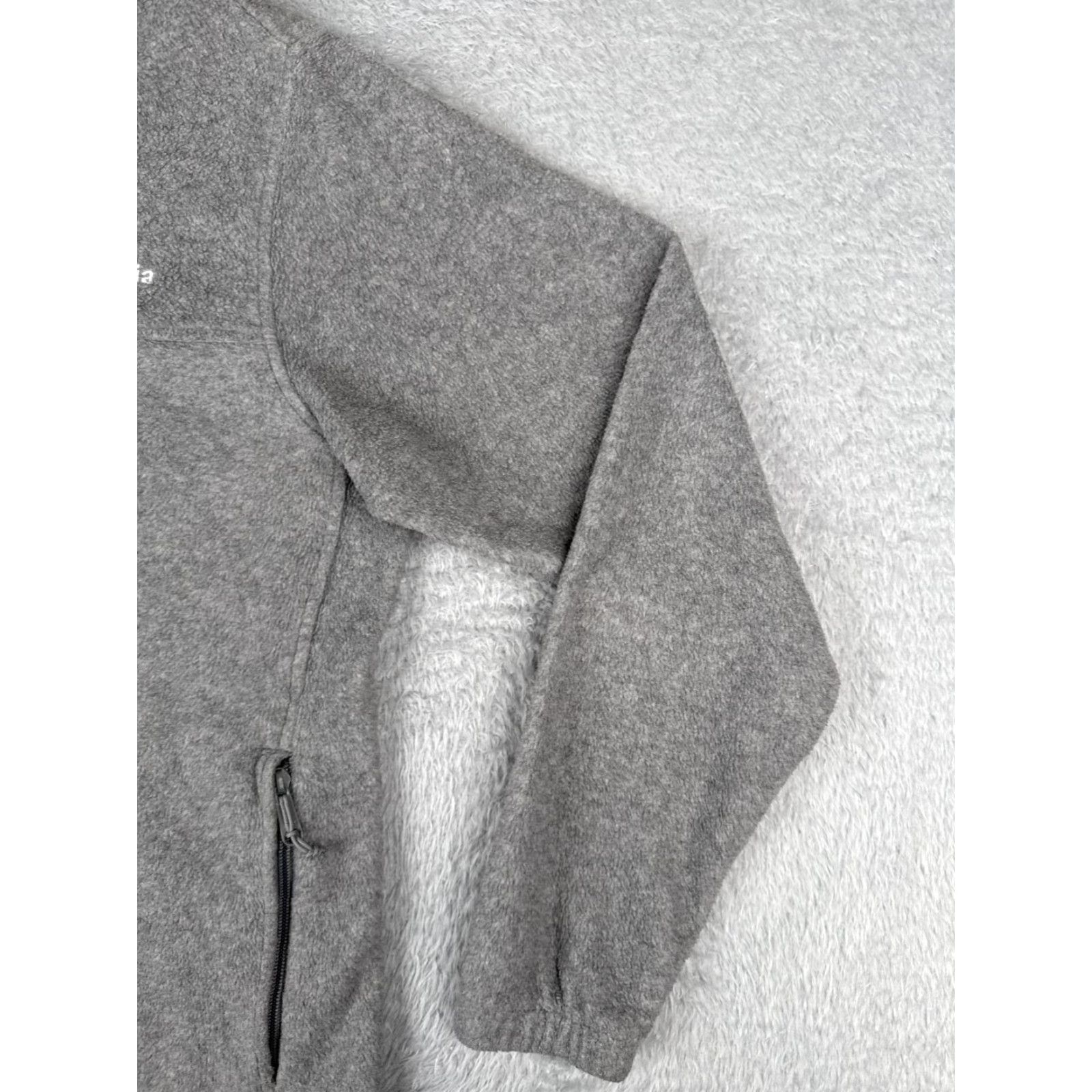 Vintage Columbia Jacket Womens Large Gray Full Zip Mock Neck Polyester Fleece Hike Camp Size L / US 10 / IT 46 - 2 Thumbnail