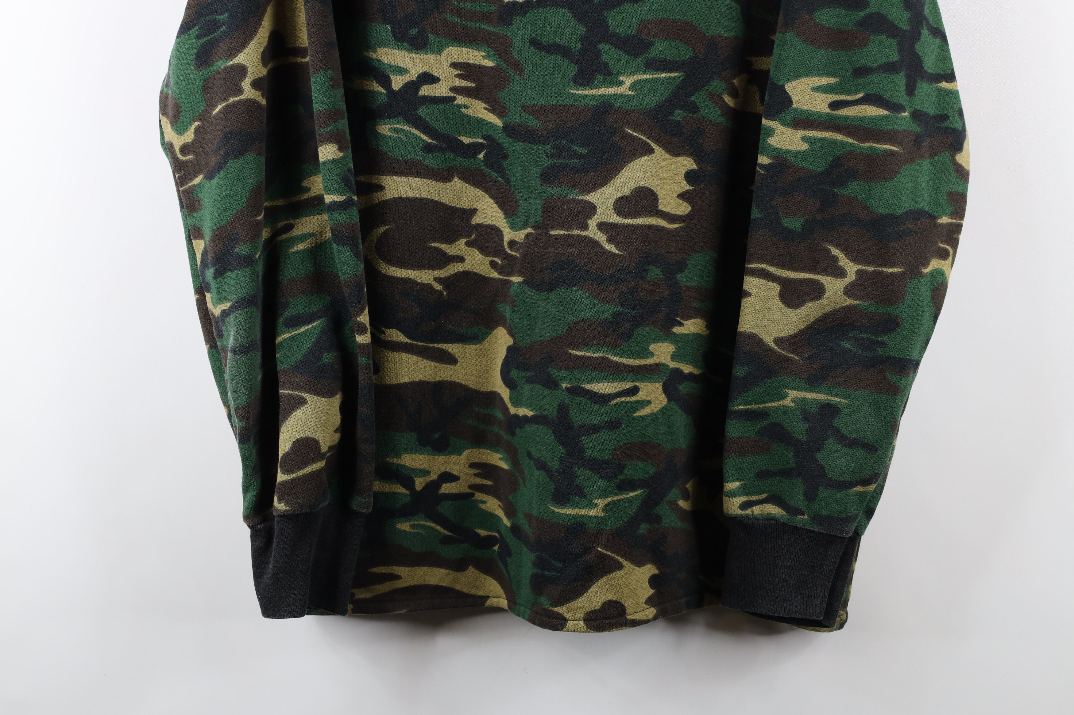 Vintage Vintage 90s Streetwear Faded Camouflage Crewneck Sweatshirt Size US XL / EU 56 / 4 - 3 Thumbnail