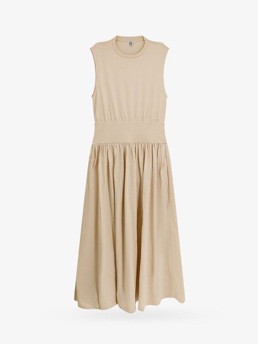 Toteme Women's Long Viscose Dress Brown