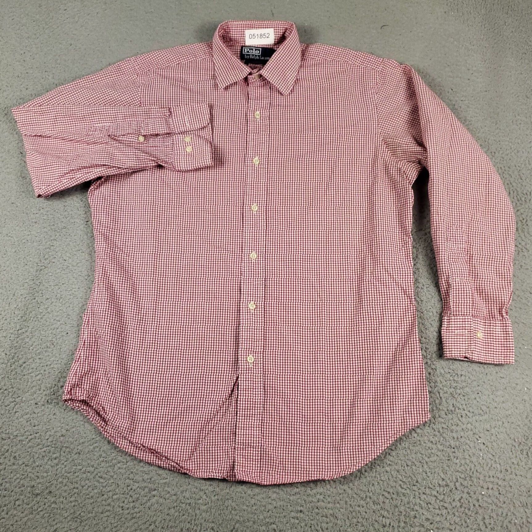 Ralph Lauren Ralph Lauren Shirt Mens 15.5 Red Check Pony Dress Button-Down Long Sleeve Size 40R - 2 Thumbnail