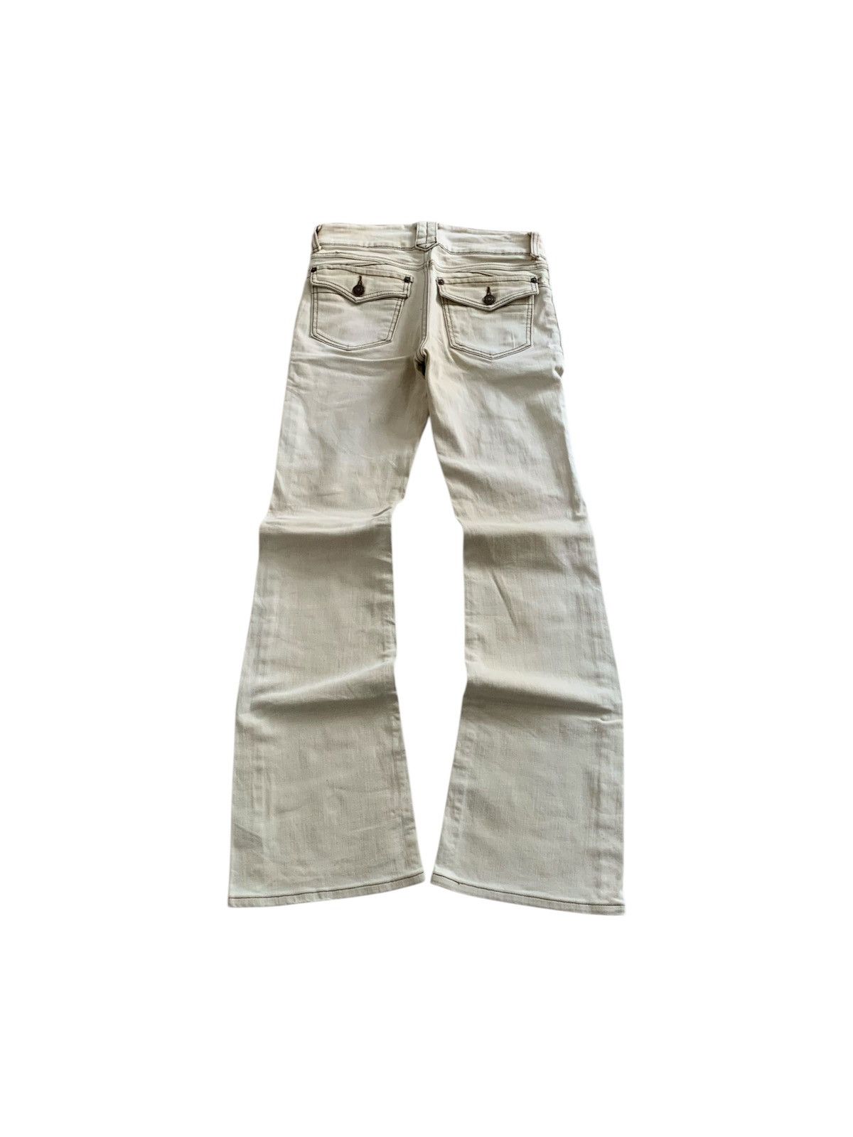 Japanese Brand Honeysuckle Rose Faded Bush Flared Jeans Size US 28 / EU 44 - 12 Thumbnail