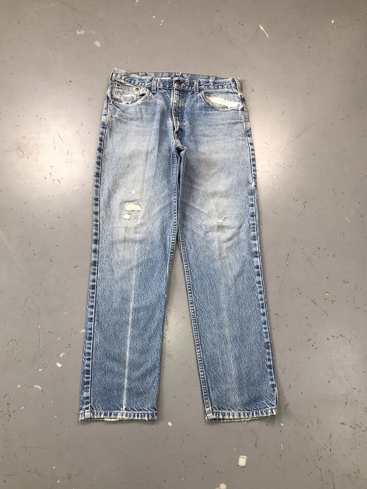 Carhartt 90s Vintage Carhartt B18 PRW distressed repaired denim Size US 34 / EU 50 - 1 Thumbnail
