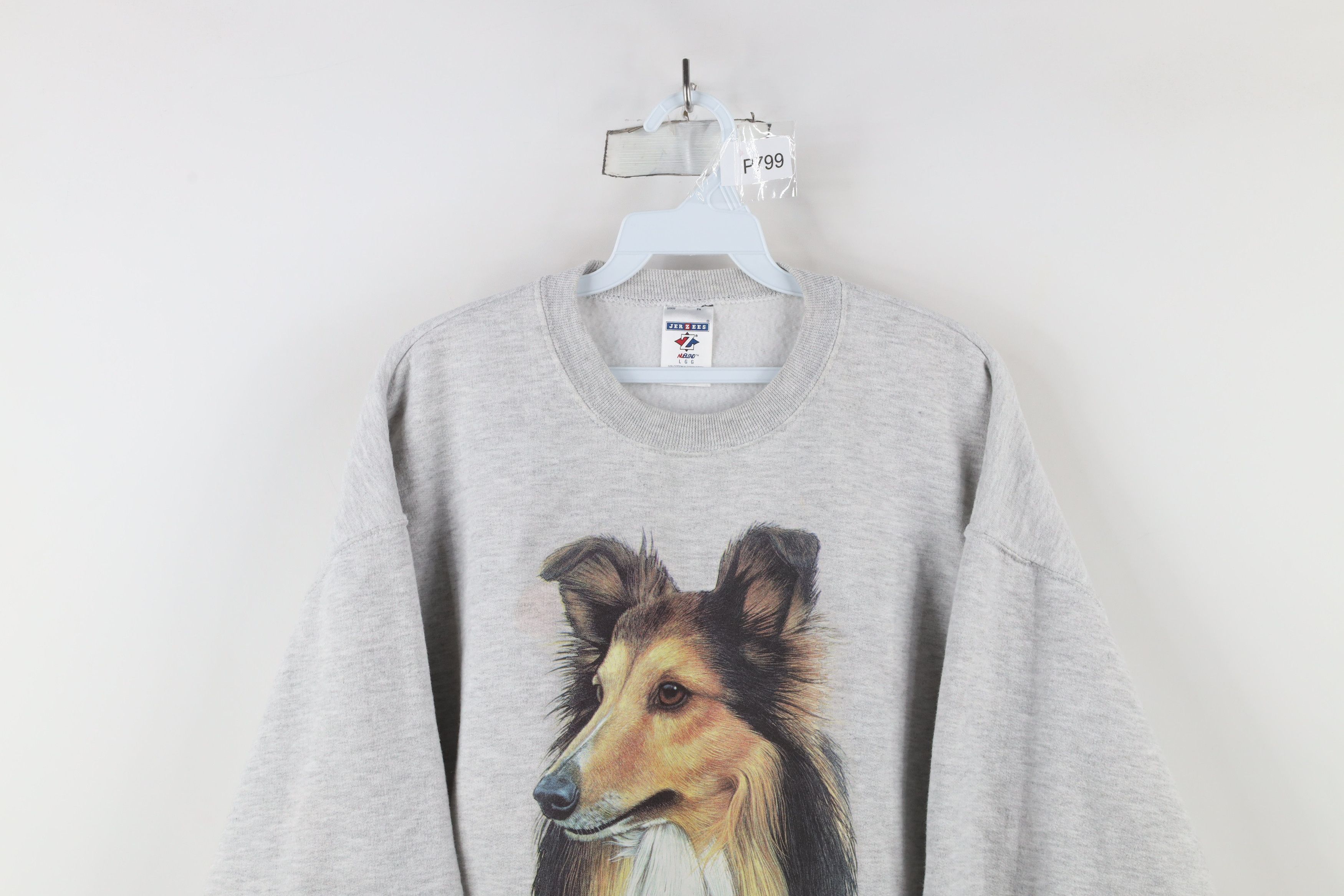 Vintage Vintage 90s Shetland Sheepdog Crewneck Sweatshirt Gray Size US L / EU 52-54 / 3 - 2 Thumbnail