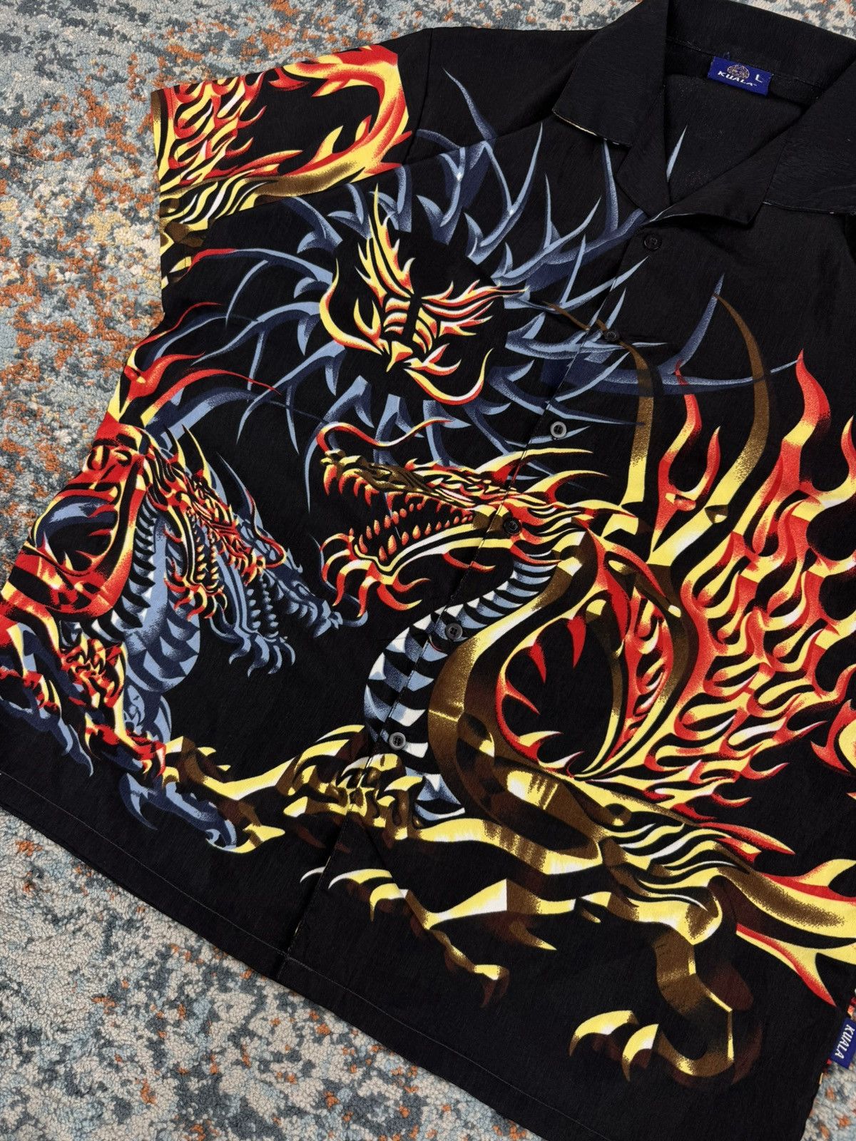 Vintage Vintage 90s Dragon tribal techno rave style short sleeve Size US L / EU 52-54 / 3 - 5 Thumbnail