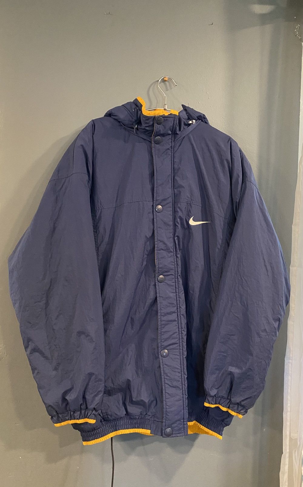 Nike Vintage Nike Spellout Heavy Jacket Size US L / EU 52-54 / 3 - 1 Thumbnail