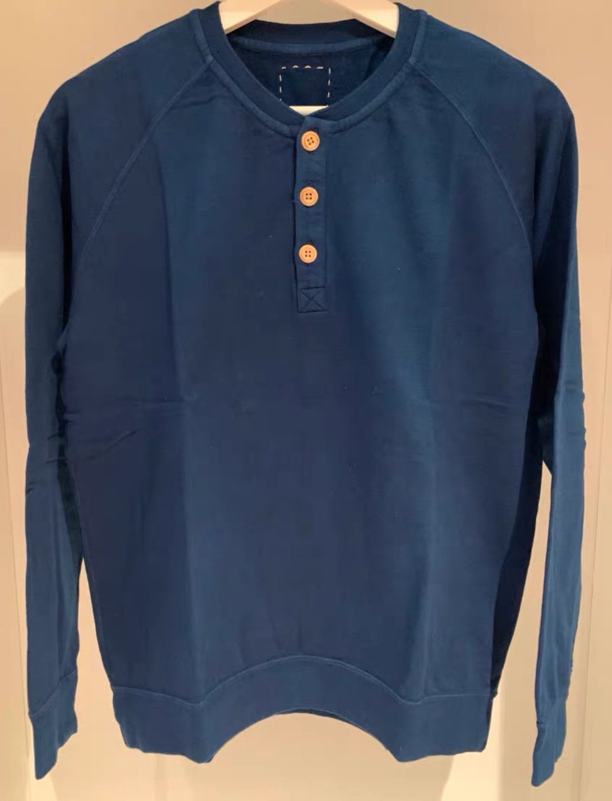 Visvim Visvim indigo raglan henley(GIZA) blue dyed Egyptian cotton | Grailed