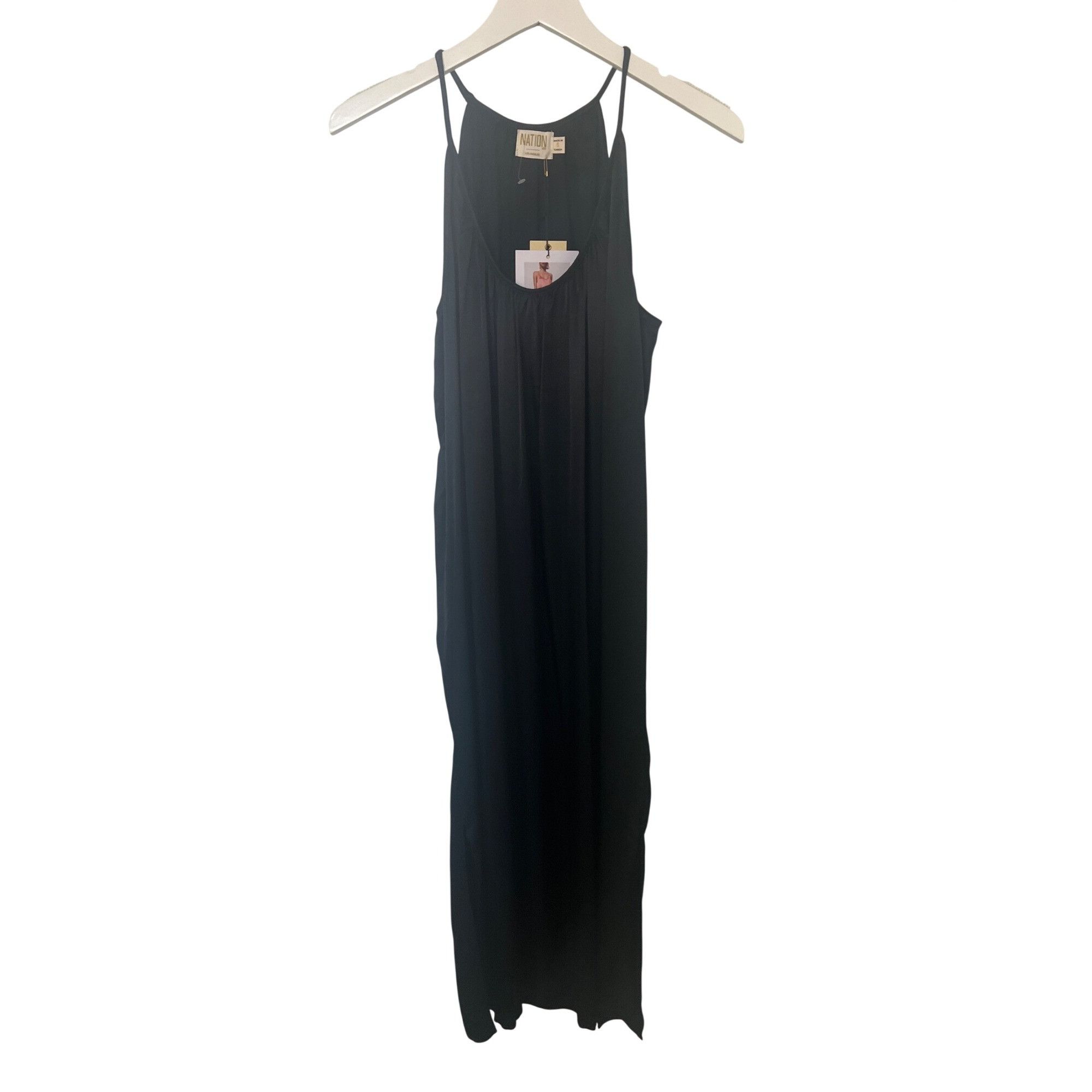 Nation LTD Nation LTD Liliana U-Neck Black Sleeveless Midi Slip Dress Size S / US 4 / IT 40 - 6 Thumbnail