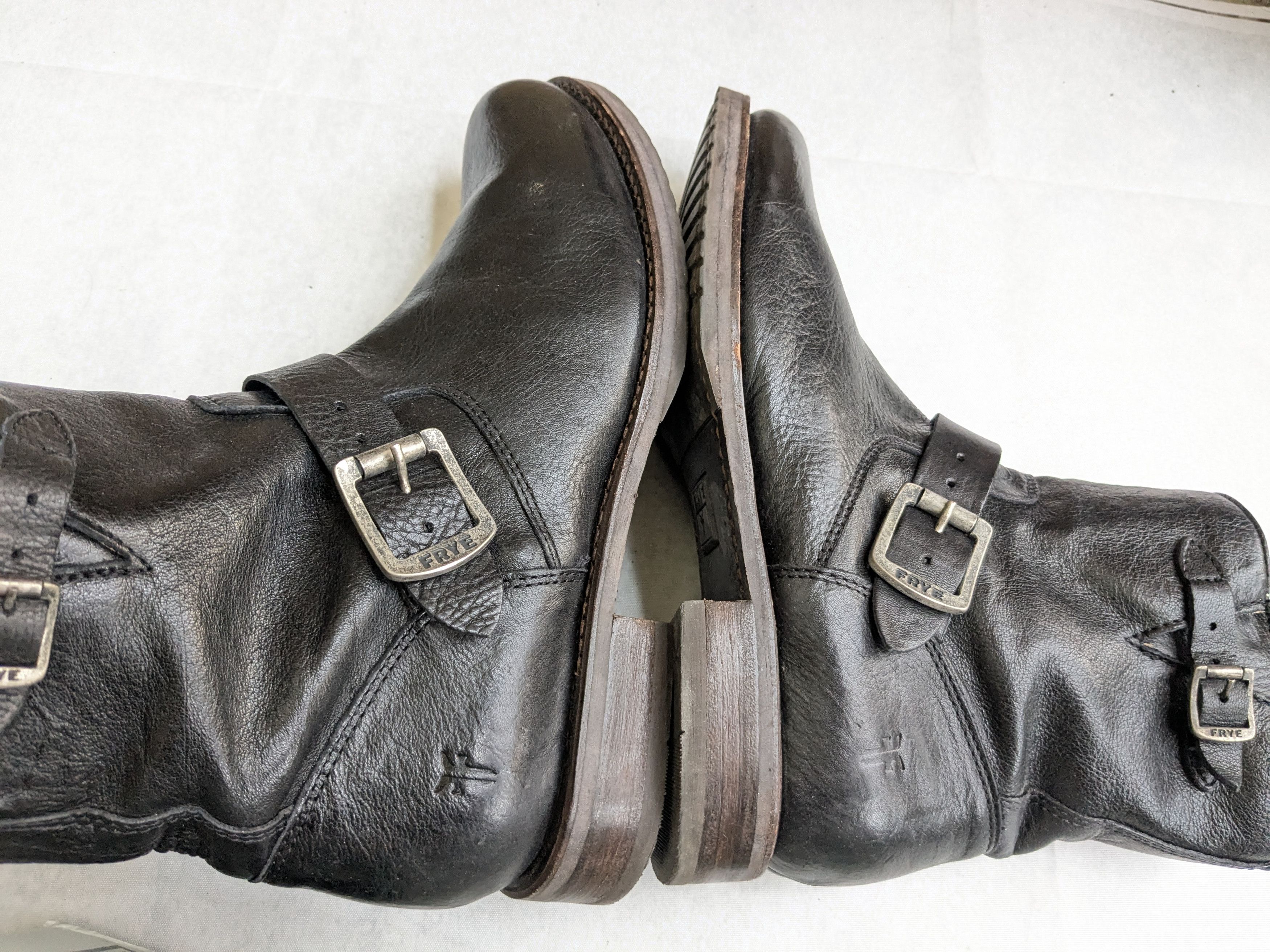 Frye Frye Engineer Boots Black Leather 8.5 Motorcycle Biker Size US 8.5 / EU 41-42 - 6 Thumbnail