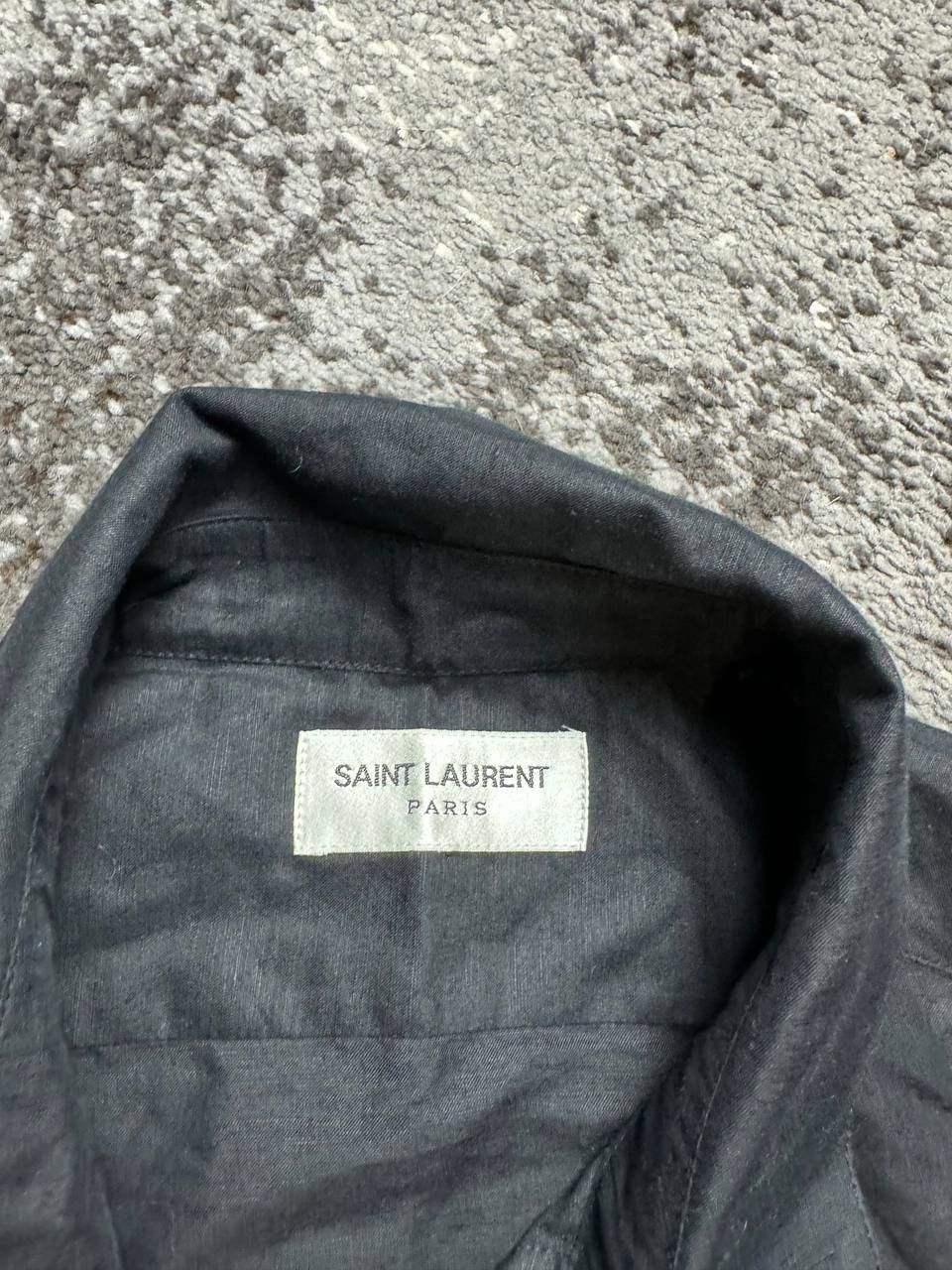 Japanese Brand × Saint Laurent Paris × Vintage Vintage Saint Laurent Paris Linen Blouse Opium Black Lace Size XS / US 0-2 / IT 36-38 - 5 Thumbnail