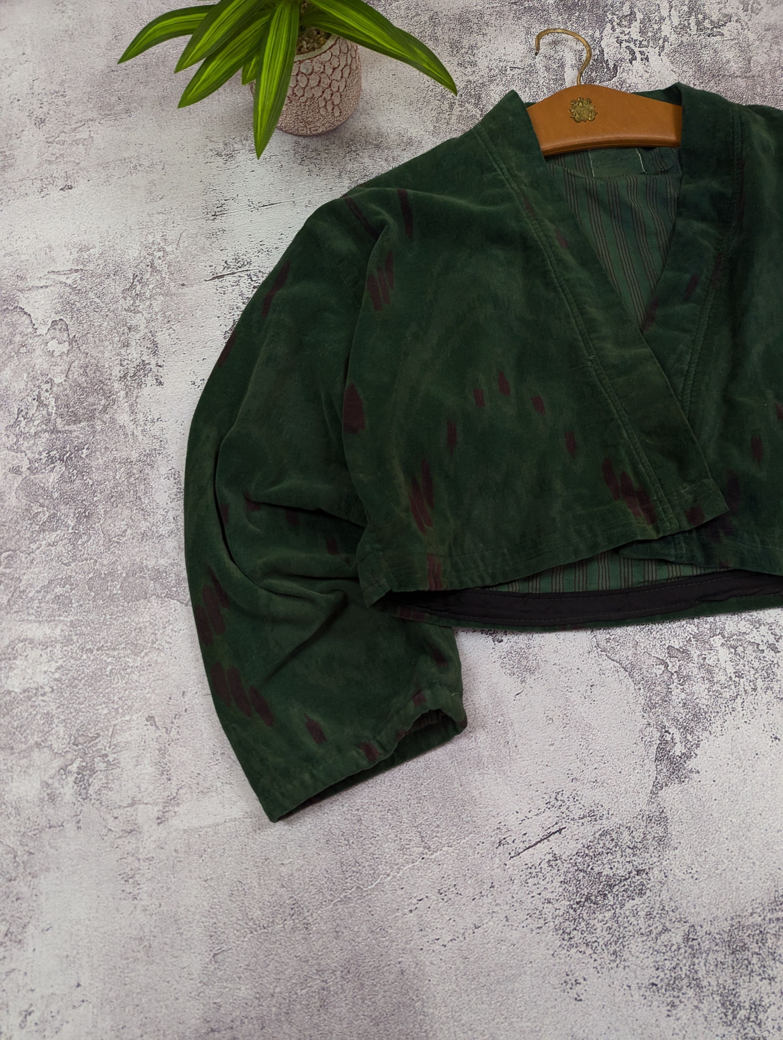 Japanese Brand Vintage 80s Japanese Abstract Cropped Jacket Size L / US 10 / IT 46 - 2 Thumbnail