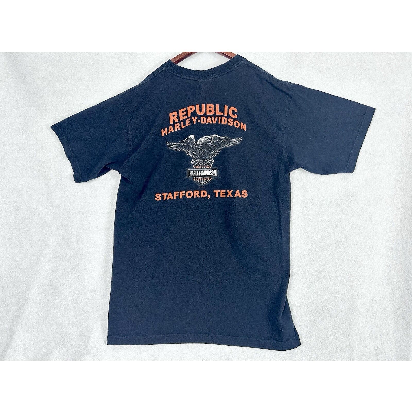 Harley Davidson Harley Davidson Flames Logo XL Shirt Texas Eagle Back Black Size US XL / EU 56 / 4 - 2 Thumbnail