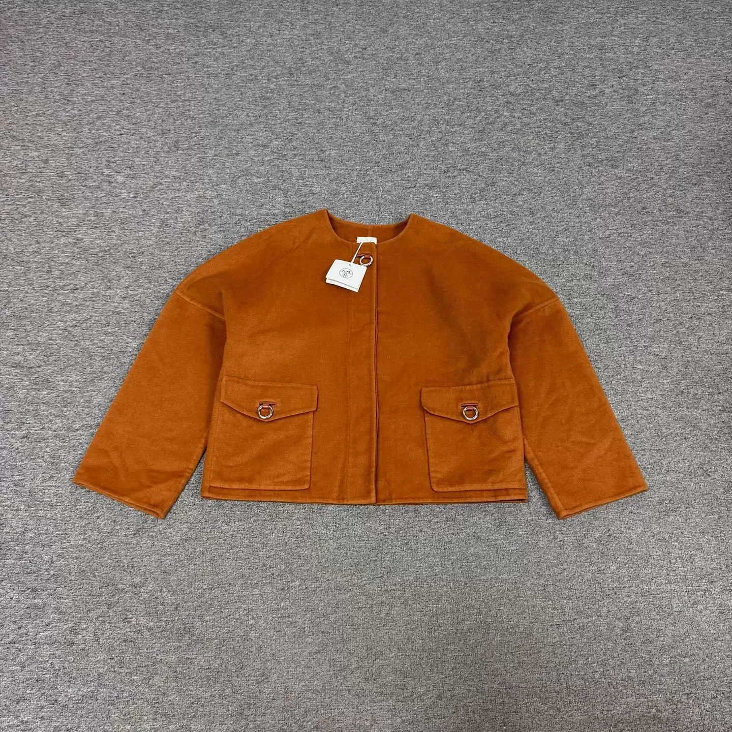 Hermes Hermes caramel short cashmere coat 38 new with tags Size S / US 4 / IT 40 - 1 Thumbnail