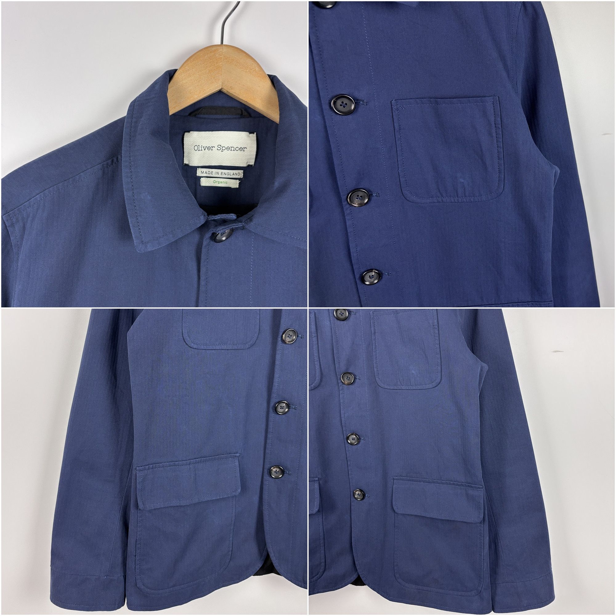 Oliver Spencer Oliver Spencer Organic Cotton Jacket Blazer Blue Size 38 Size US M / EU 48-50 / 2 - 4 Thumbnail