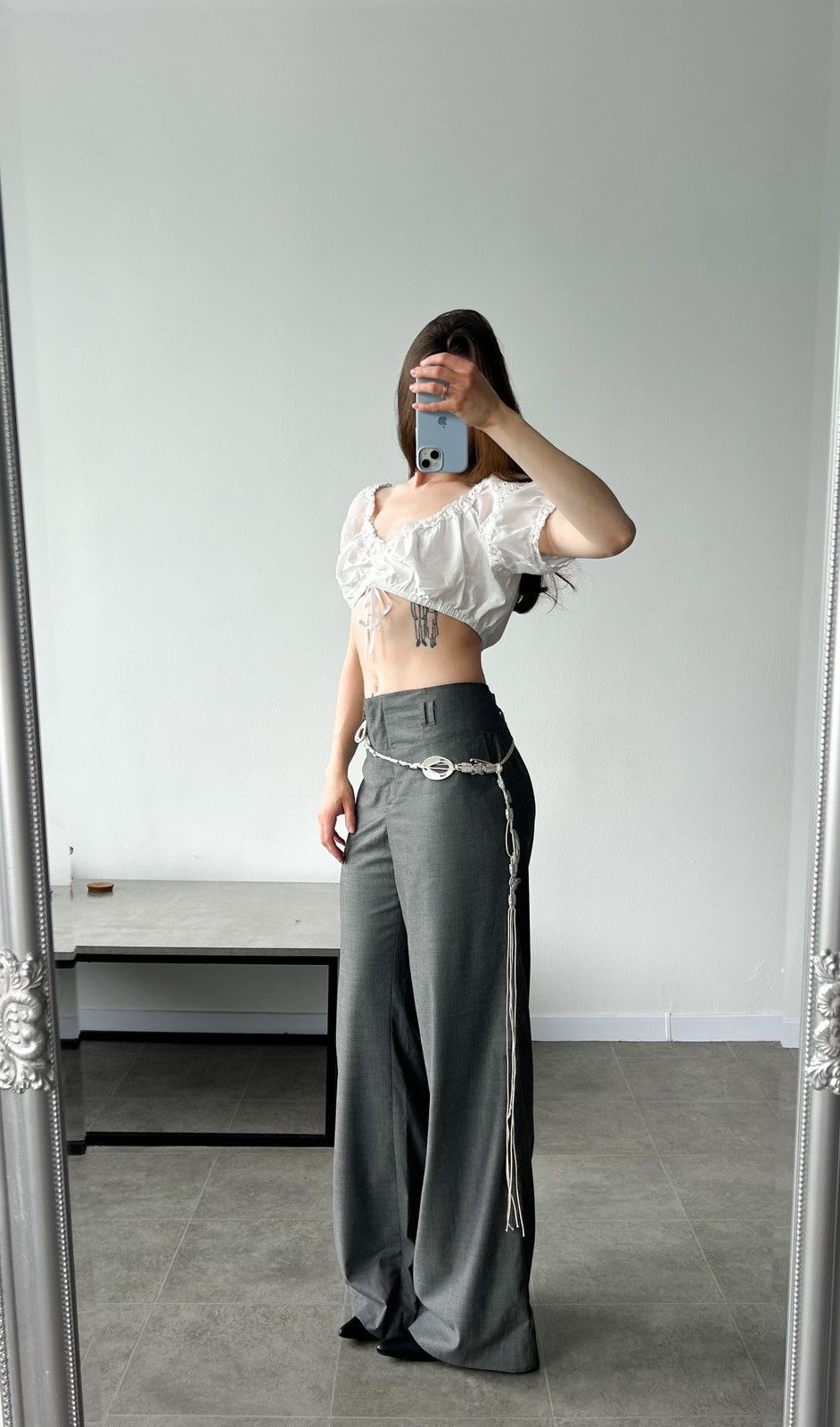 Vintage Vintage H&M low waist classic gray pants Y2K office siren Size 32" / US 10 / IT 46 - 6 Thumbnail