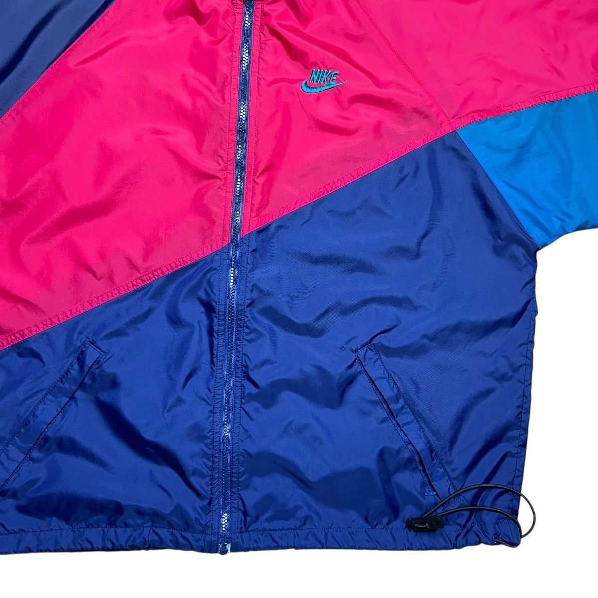 Nike Vtg 1990s Nike Swoosh Color Block Zip Up Windbreaker Jacket Size US L / EU 52-54 / 3 - 7 Thumbnail