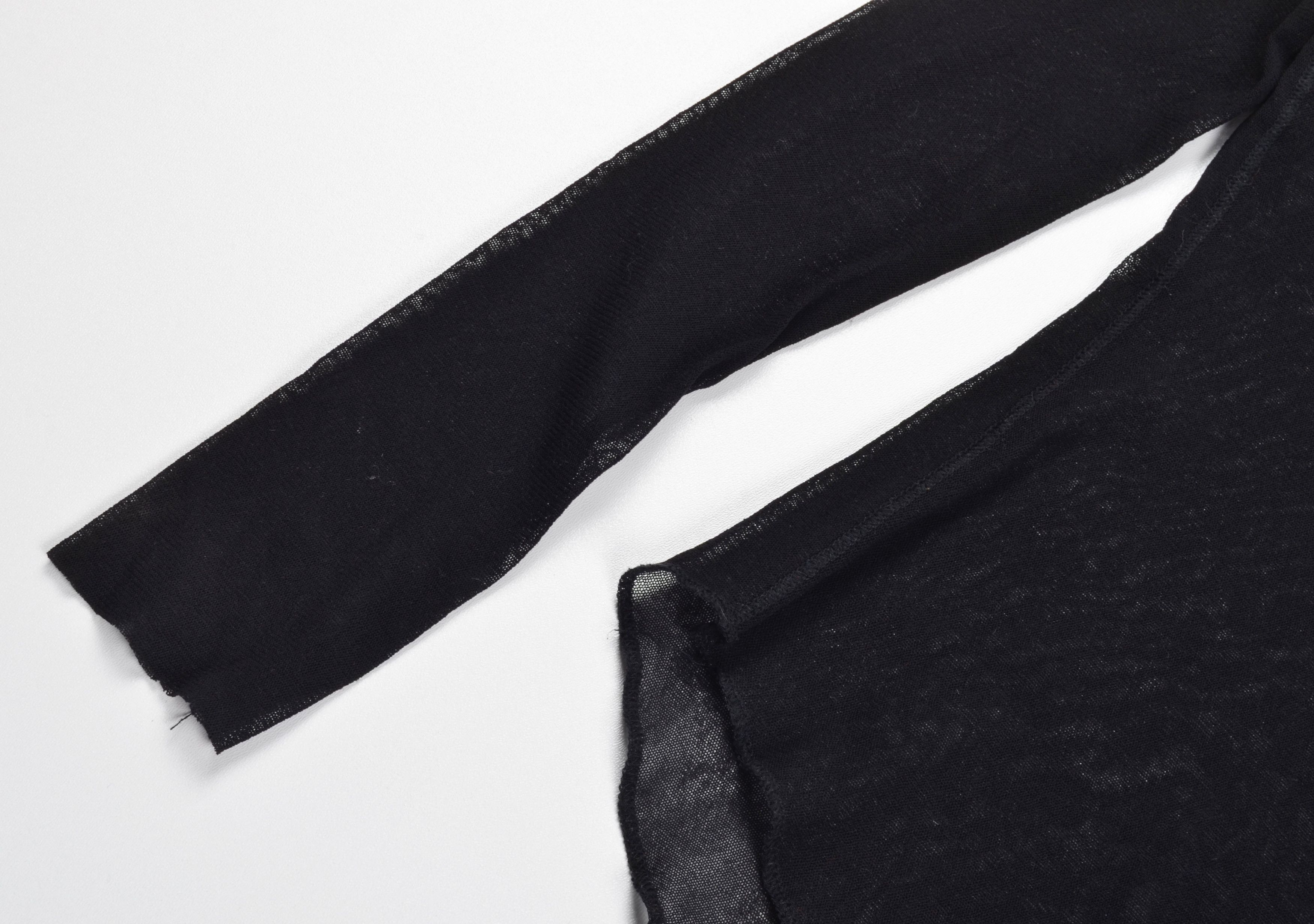 Jean Paul Gaultier Vintage Jean Paul Gaultier Soleil Black Mesh Long Sleeve Top Size S / US 4 / IT 40 - 7 Thumbnail