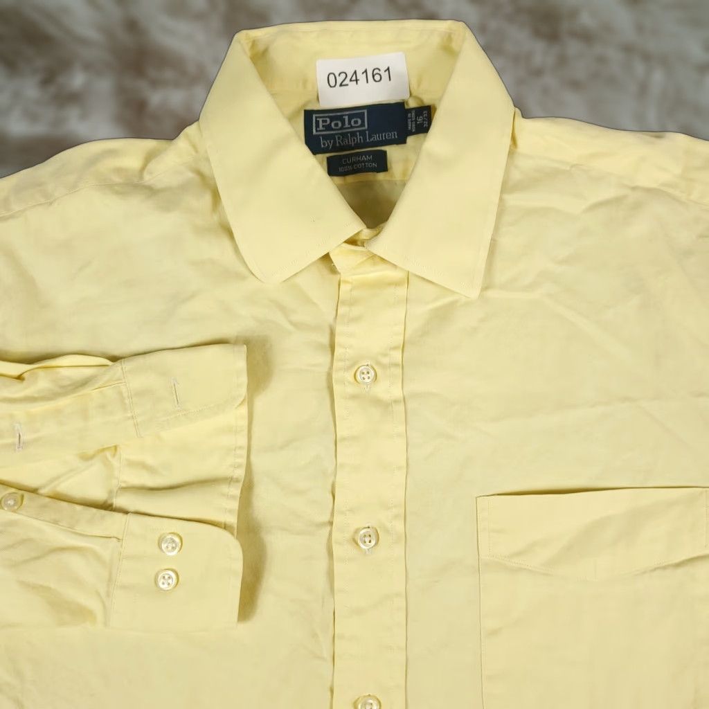 Ralph Lauren Ralph Lauren Dress Shirt Mens 16 Regular Fit Yellow Button Down Long Sleeve Size 42R - 1 Thumbnail