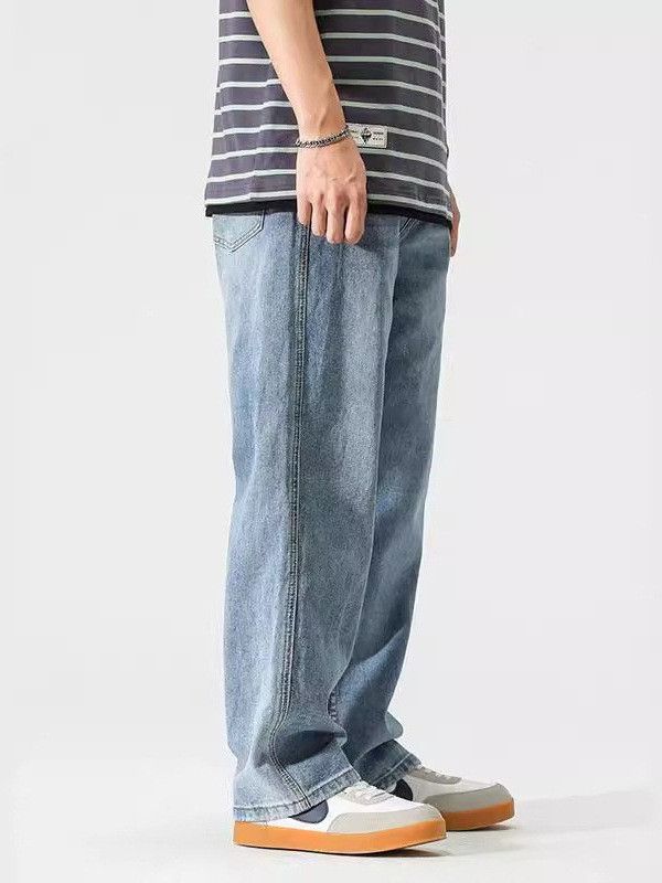 Japanese Brand Men's Japanese Retro Straight Leg Wide Leg Trendy Jeans Size US 32 / EU 48 - 3 Thumbnail
