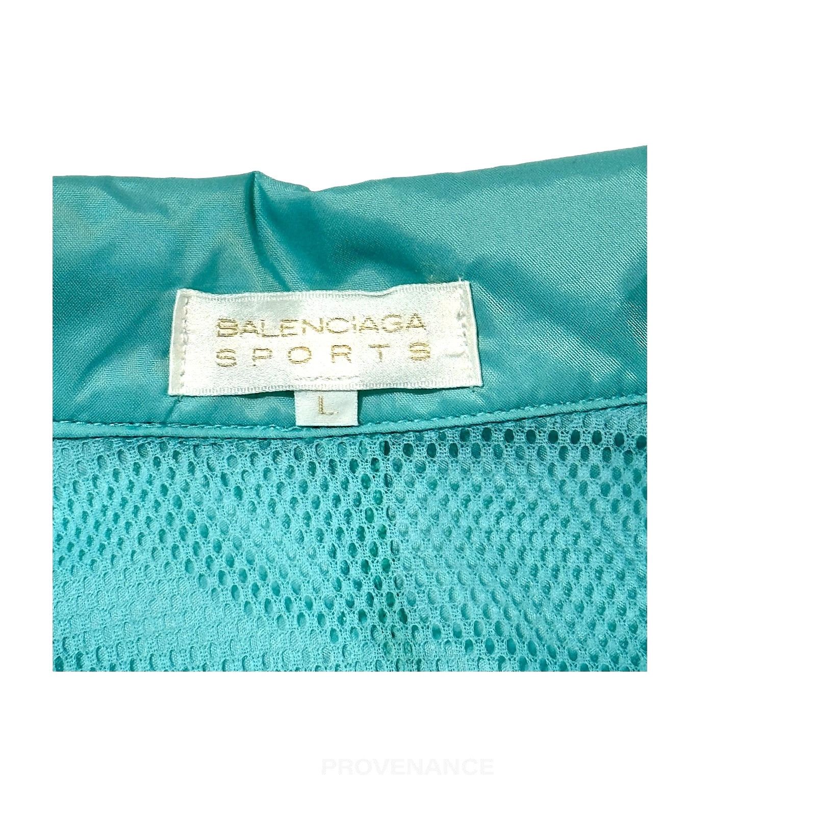 Balenciaga 🔴 Balenciaga Sport Windbreaker Jacket - Teal Size L / US 10 / IT 46 - 10 Thumbnail