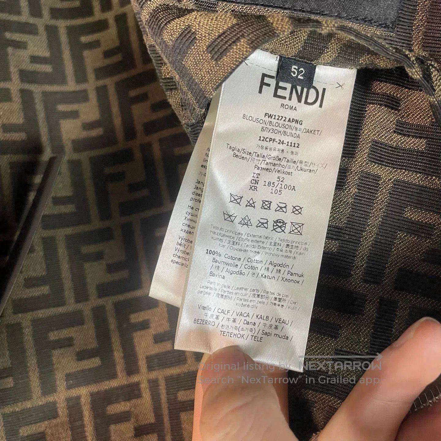Fendi fendi printed leather jacket with hood. Size US L / EU 52-54 / 3 - 4 Thumbnail