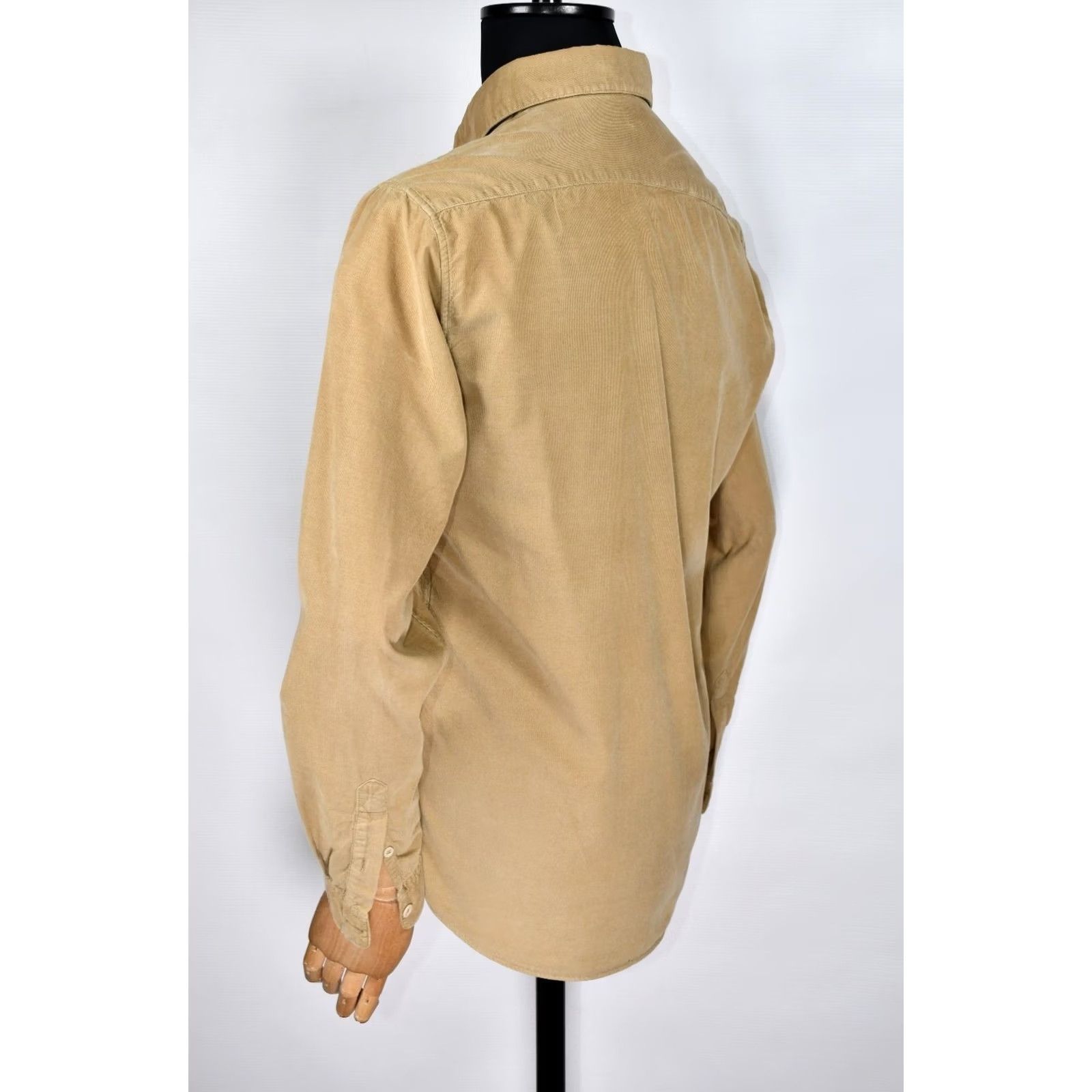 Sunspel Sunspel Button-Down Shirt Men's M Corduroy Beige Cotton Long Sleeve Regular fit Chest Pocket Short Sleeve/Casual Shirt Size US M / EU 48-50 / 2 - 6 Thumbnail
