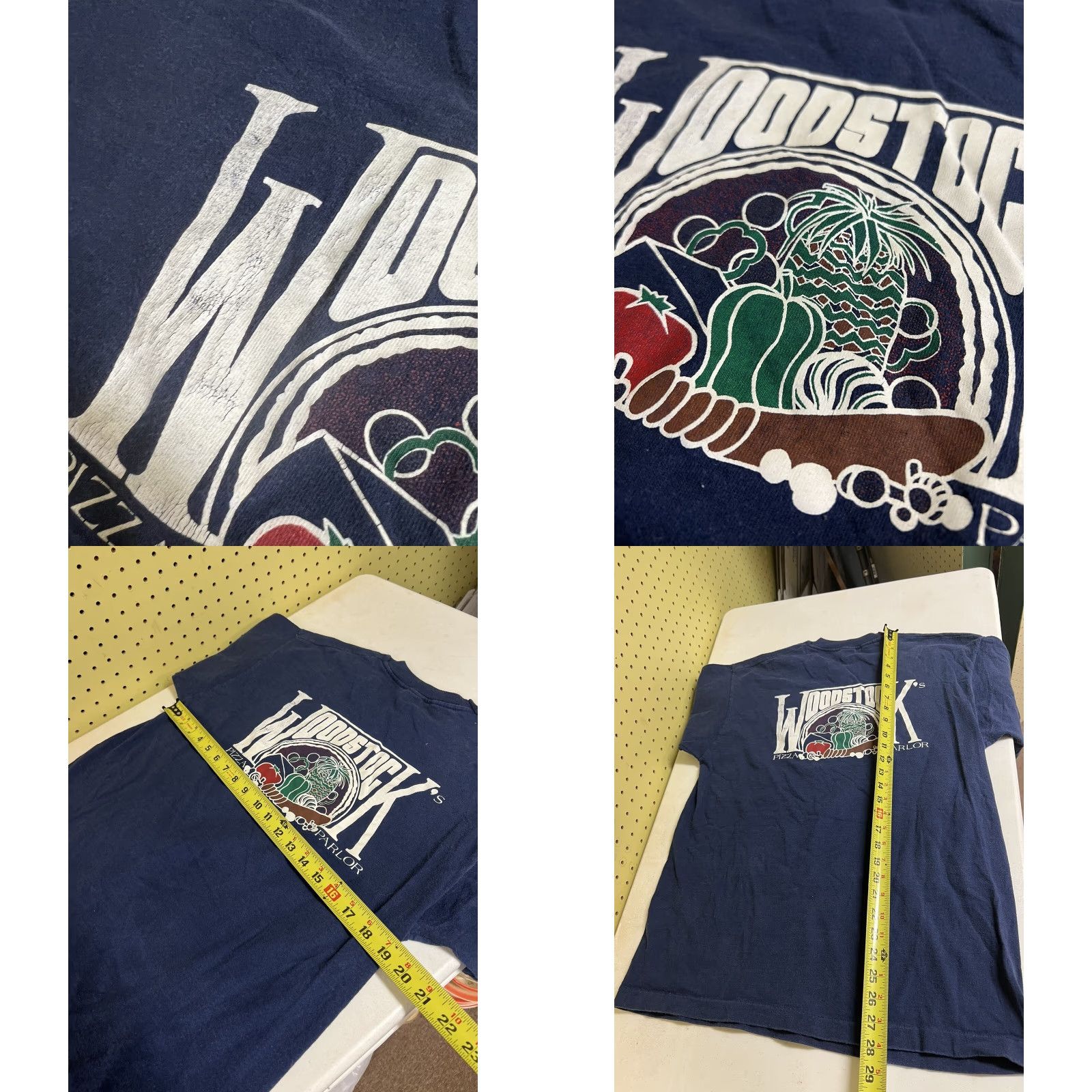 Fruit Of The Loom VINTAGE Fruit of the Loom T-Shirt Short Sleeve Crew Neck Pizza Stitch Blue L Men Size US L / EU 52-54 / 3 - 8 Thumbnail