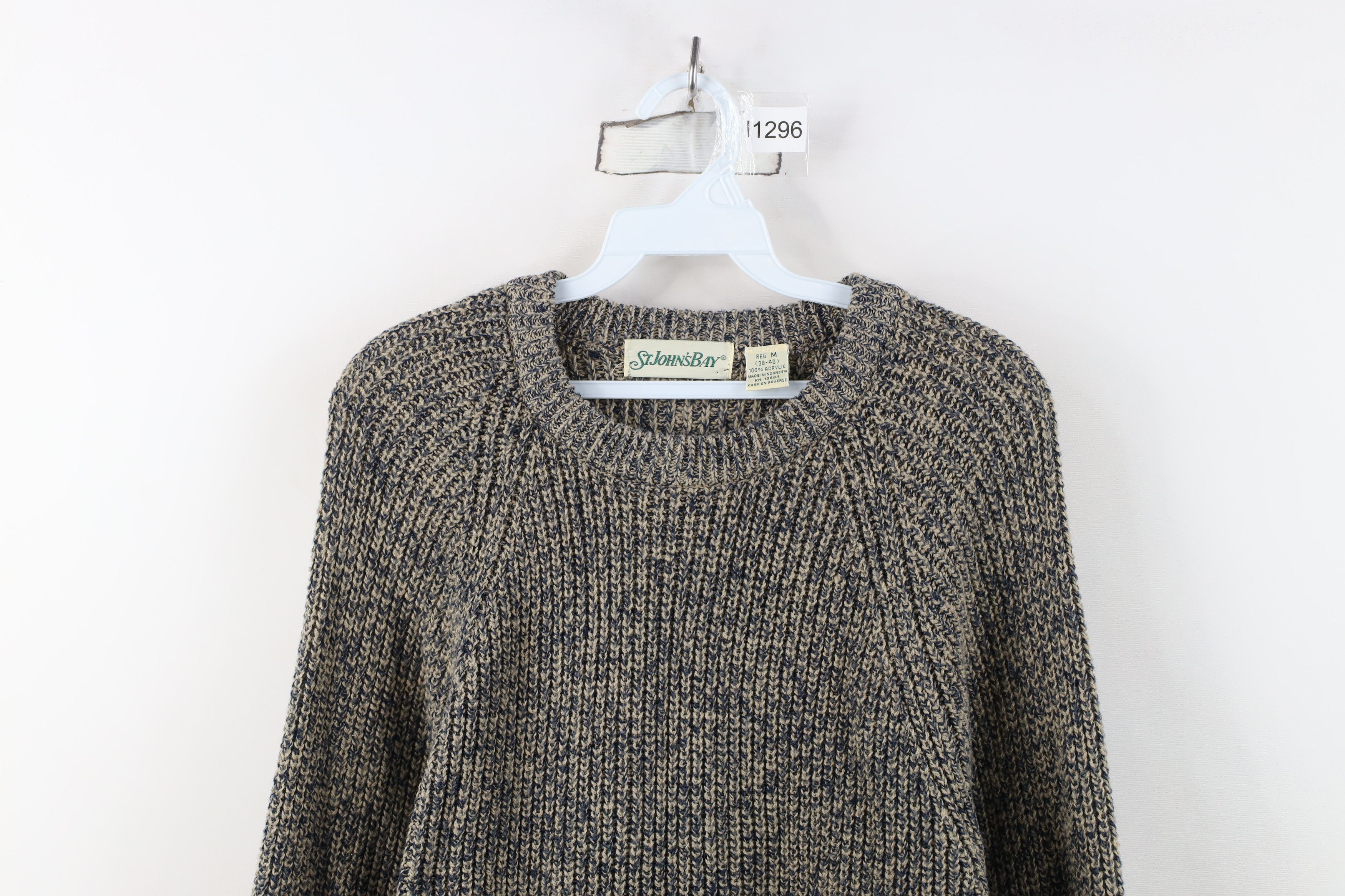 Vintage Vintage 90s Streetwear Chunky Ribbed Knit Crewneck Sweater Size M / US 6-8 / IT 42-44 - 2 Thumbnail