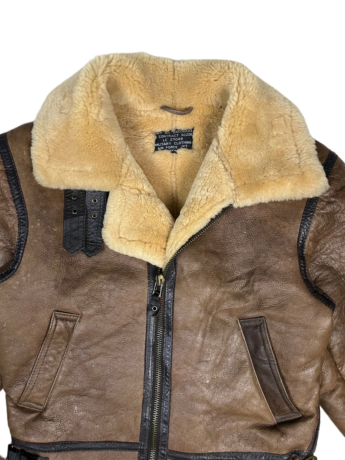 Vintage Vintage B-3 Sheepskin Leather Coat Shearling Sherpa Jacket Size US S / EU 44-46 / 1 - 14 Thumbnail