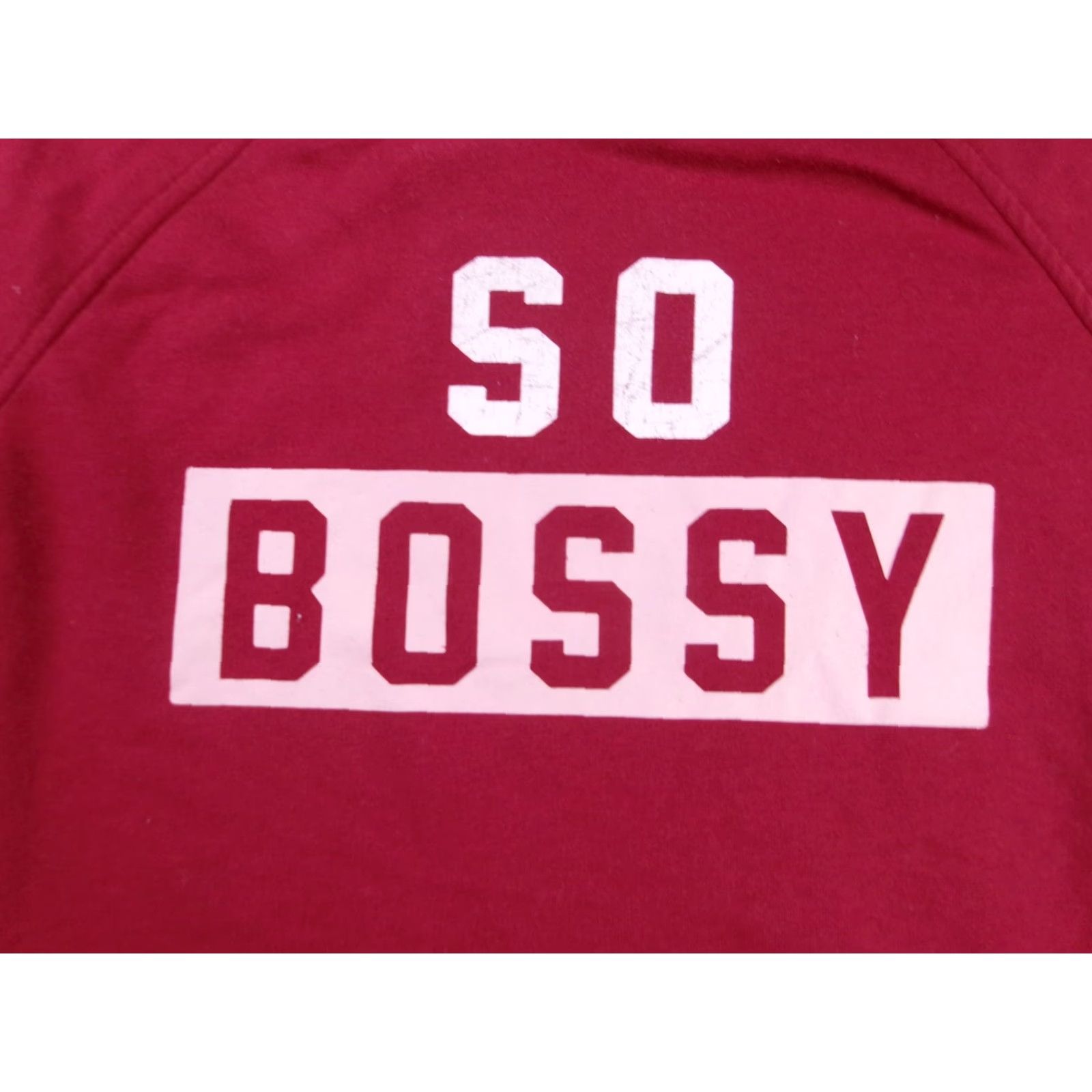 Joe Boxer VINTAGE Joe Boxer Sweatshirt Womens M Burgundy So Bossy Pullover Crewneck Raglan Cuffs Letters Logo 90s Mens Womens Size M / US 6-8 / IT 42-44 - 2 Thumbnail