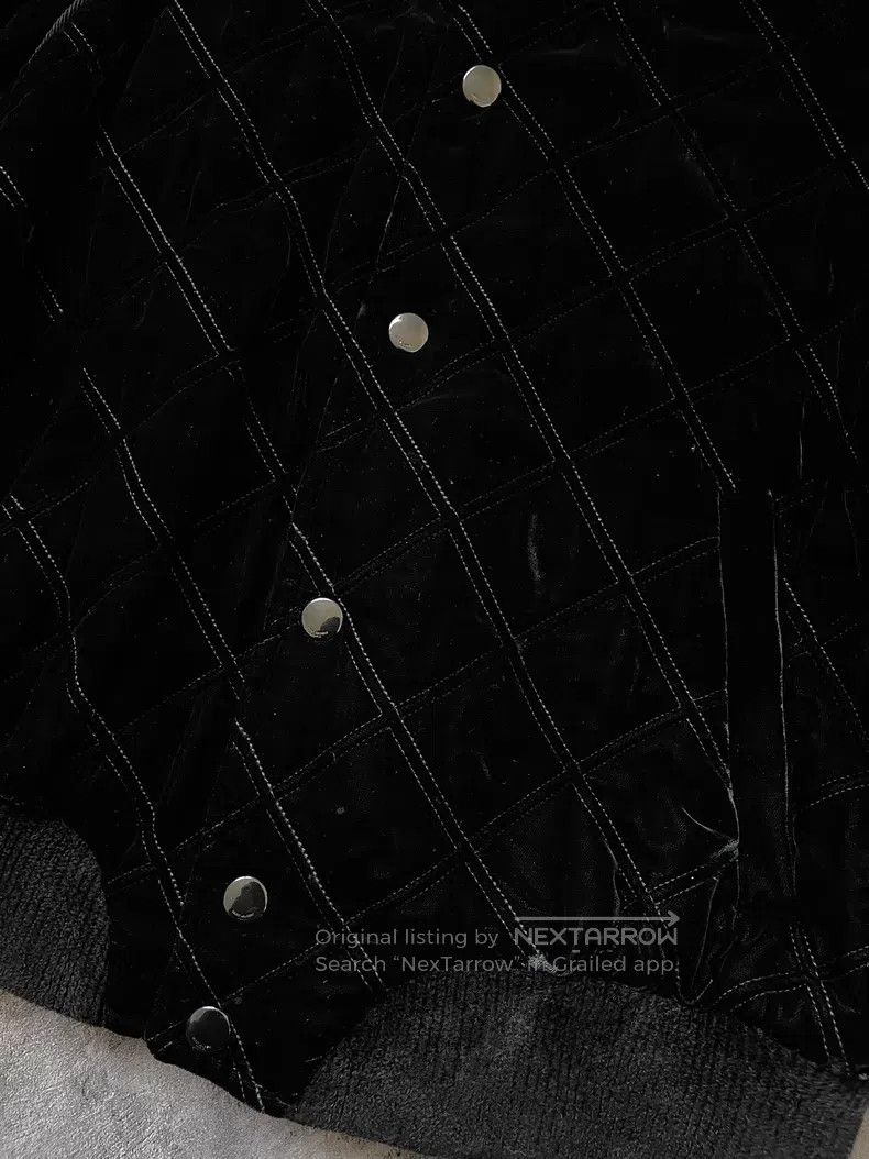 Saint Laurent Paris Saint Laurent Paris Black Velvet Diamond Quilted Cotton Ja Size XS / US 0-2 / IT 36-38 - 5 Thumbnail