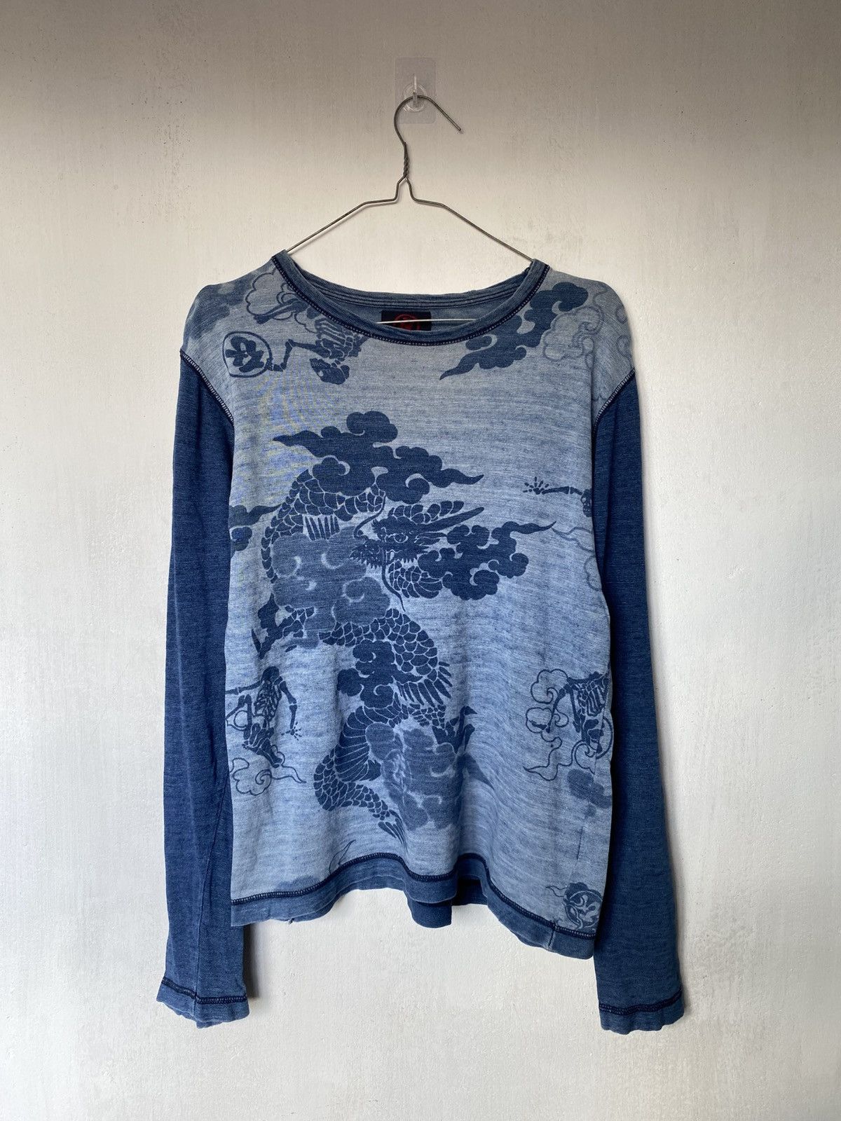 If Six Was Nine Austere Japan Koromo Skeleton Dragon Sukajan Longsleeve Size US S / EU 44-46 / 1 - 1 Thumbnail